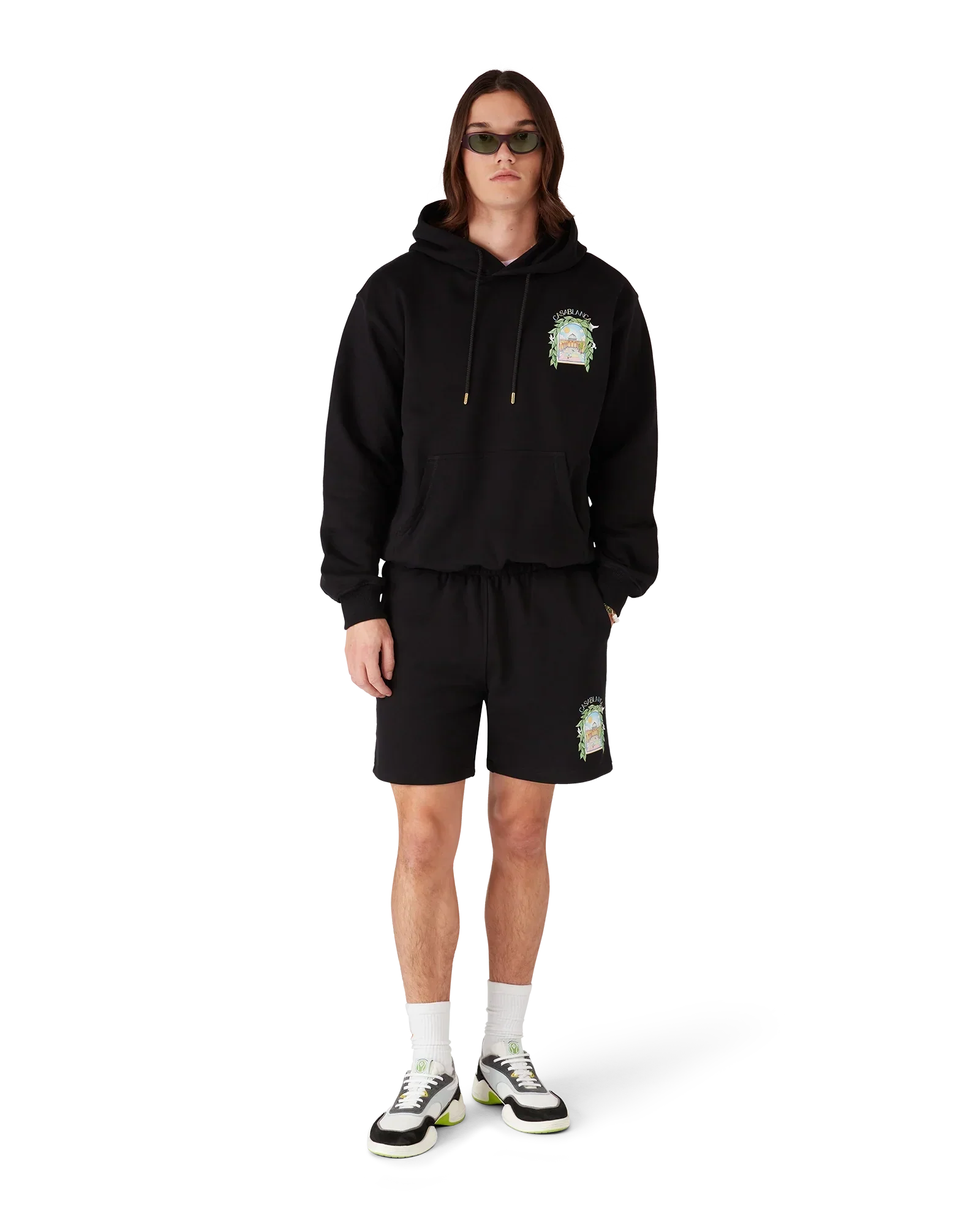 Black L'Arche Hooded Sweatshirt | Casablanca Paris | Image 2