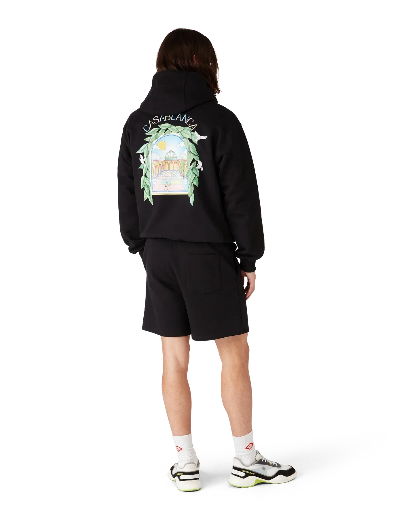 Black L'Arche Hooded Sweatshirt | Casablanca Paris | Image 3