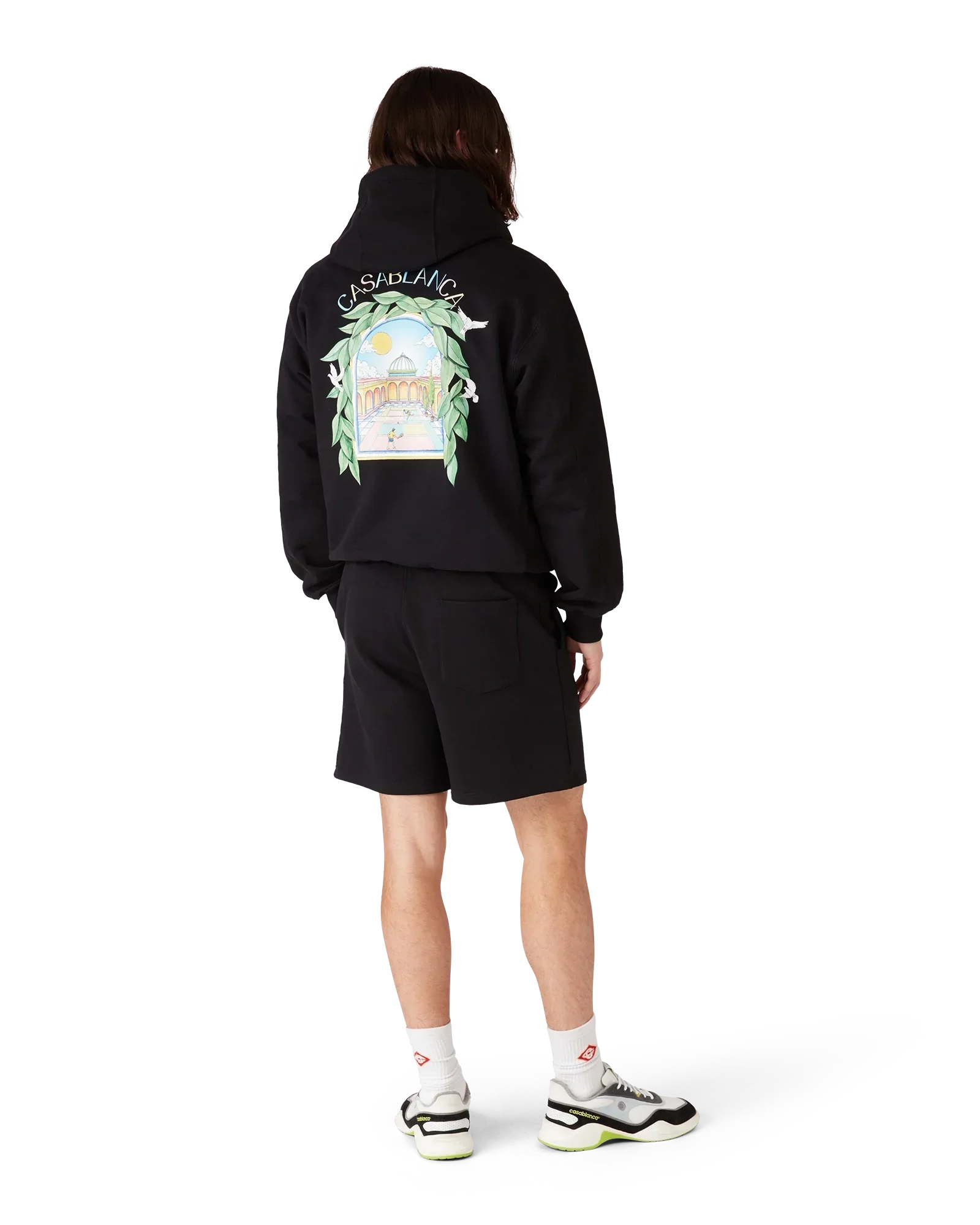 Black L'Arche Hooded Sweatshirt | Casablanca Paris | Image 3