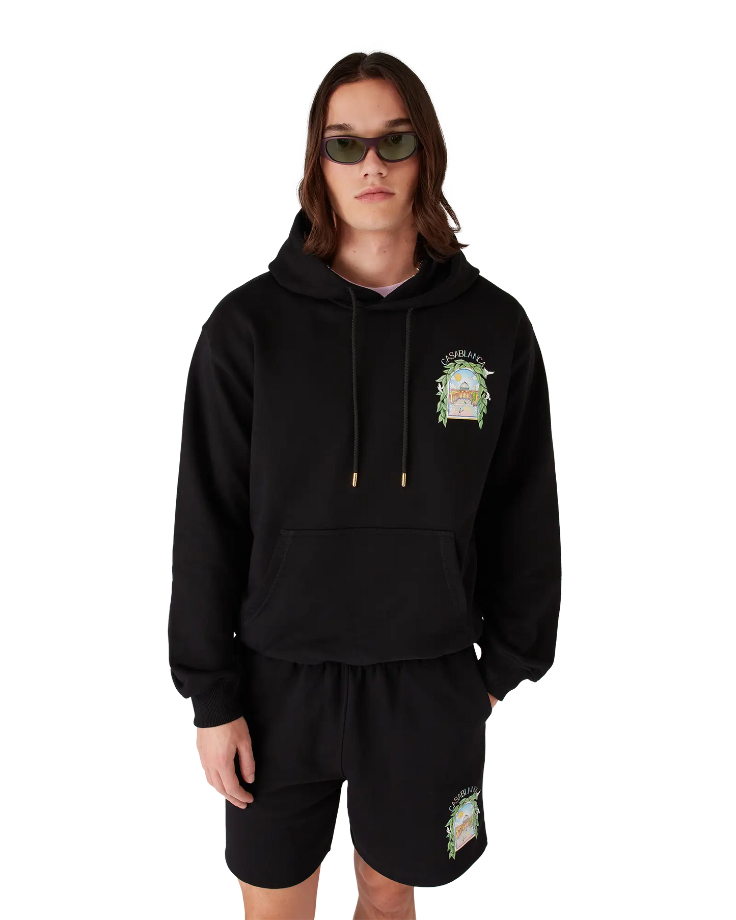 Black L'Arche Hooded Sweatshirt | Casablanca Paris | Image 4