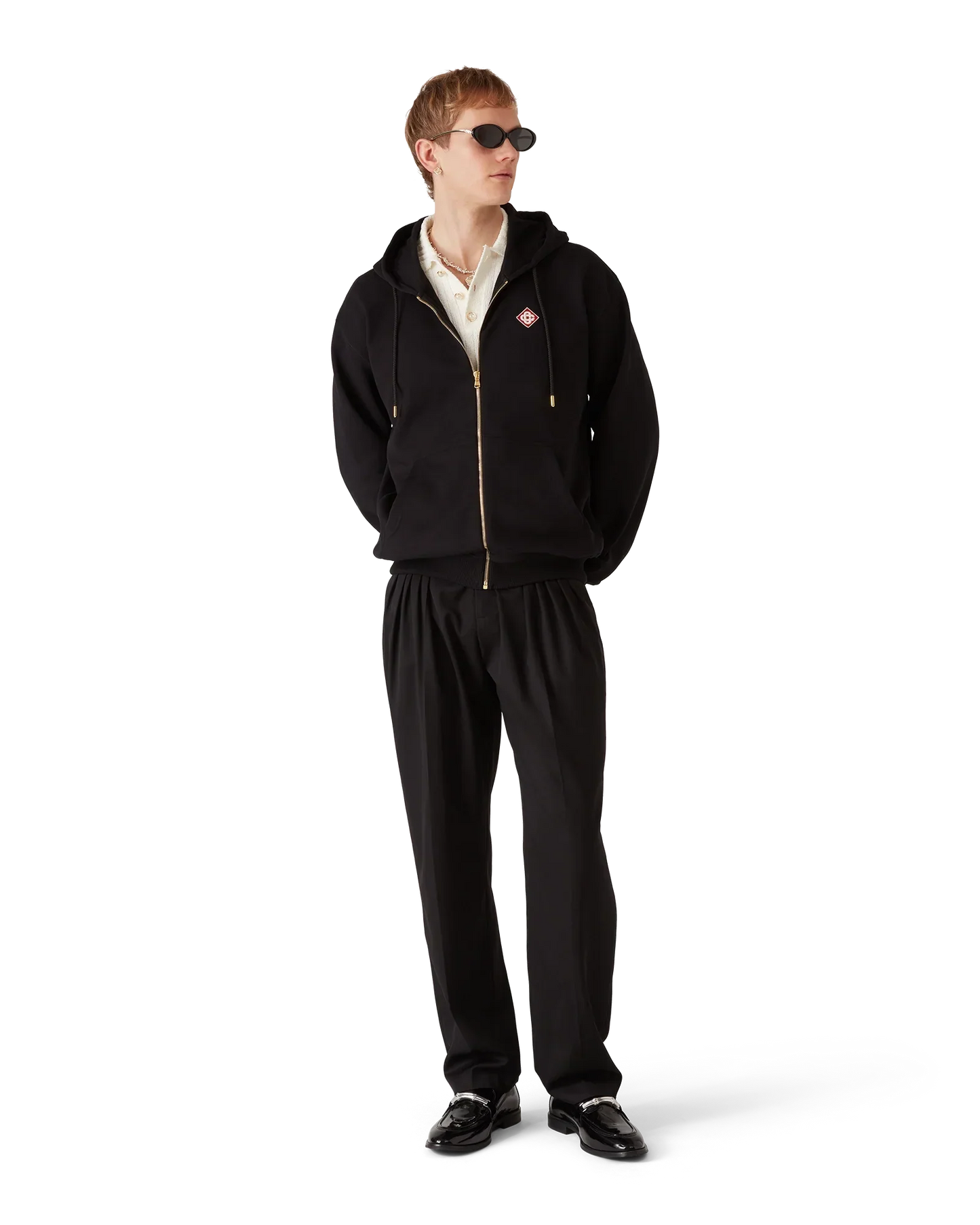 Diamond Logo Zip Hooded Sweatshirt | Casablanca Paris | Image 2
