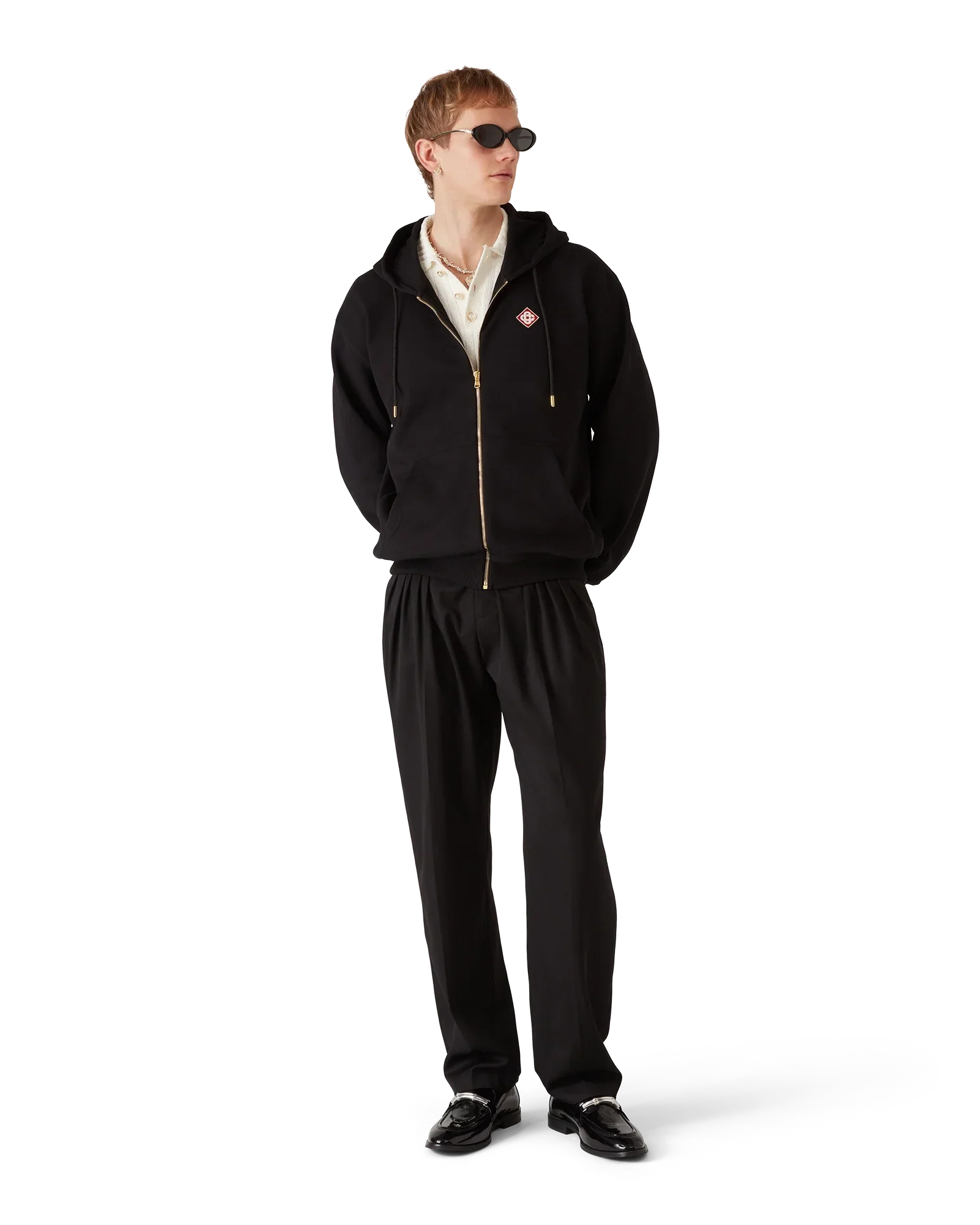 Diamond Logo Zip Hooded Sweatshirt | Casablanca Paris | Image 2