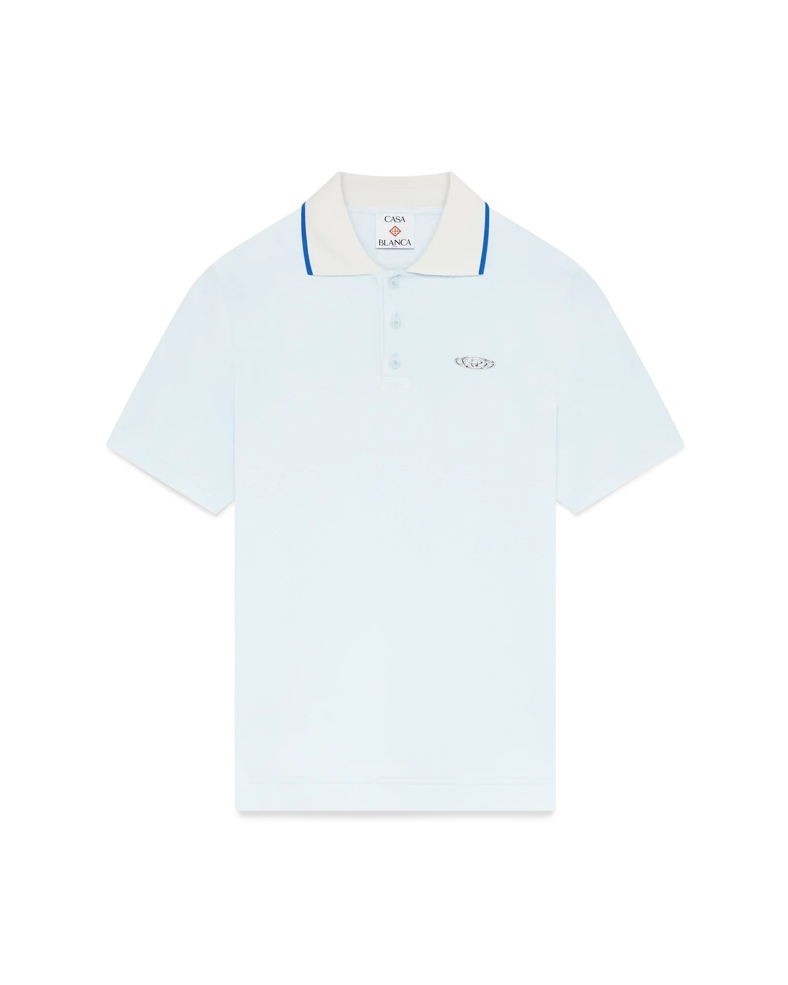 Velour Short Sleeve Polo Shirt | Casablanca Paris | Image 1