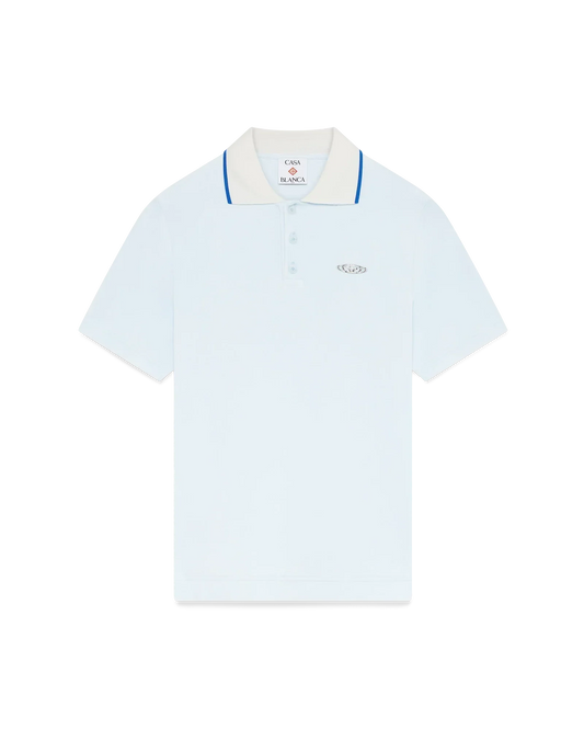 Velour Short Sleeve Polo Shirt | Casablanca Paris | Image 1