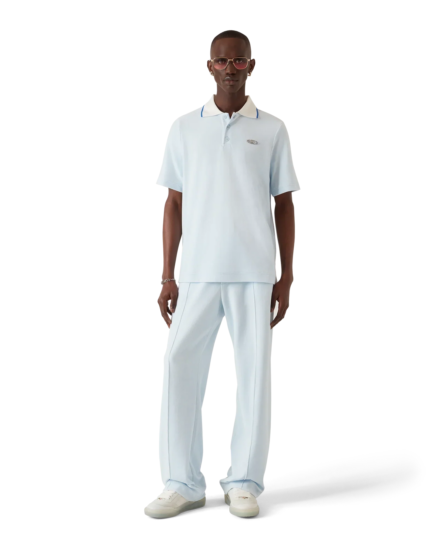Velour Short Sleeve Polo Shirt | Casablanca Paris | Image 2
