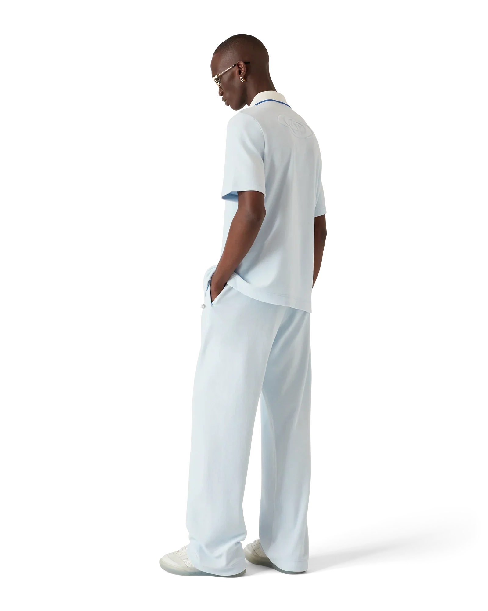 Velour Short Sleeve Polo Shirt | Casablanca Paris | Image 3