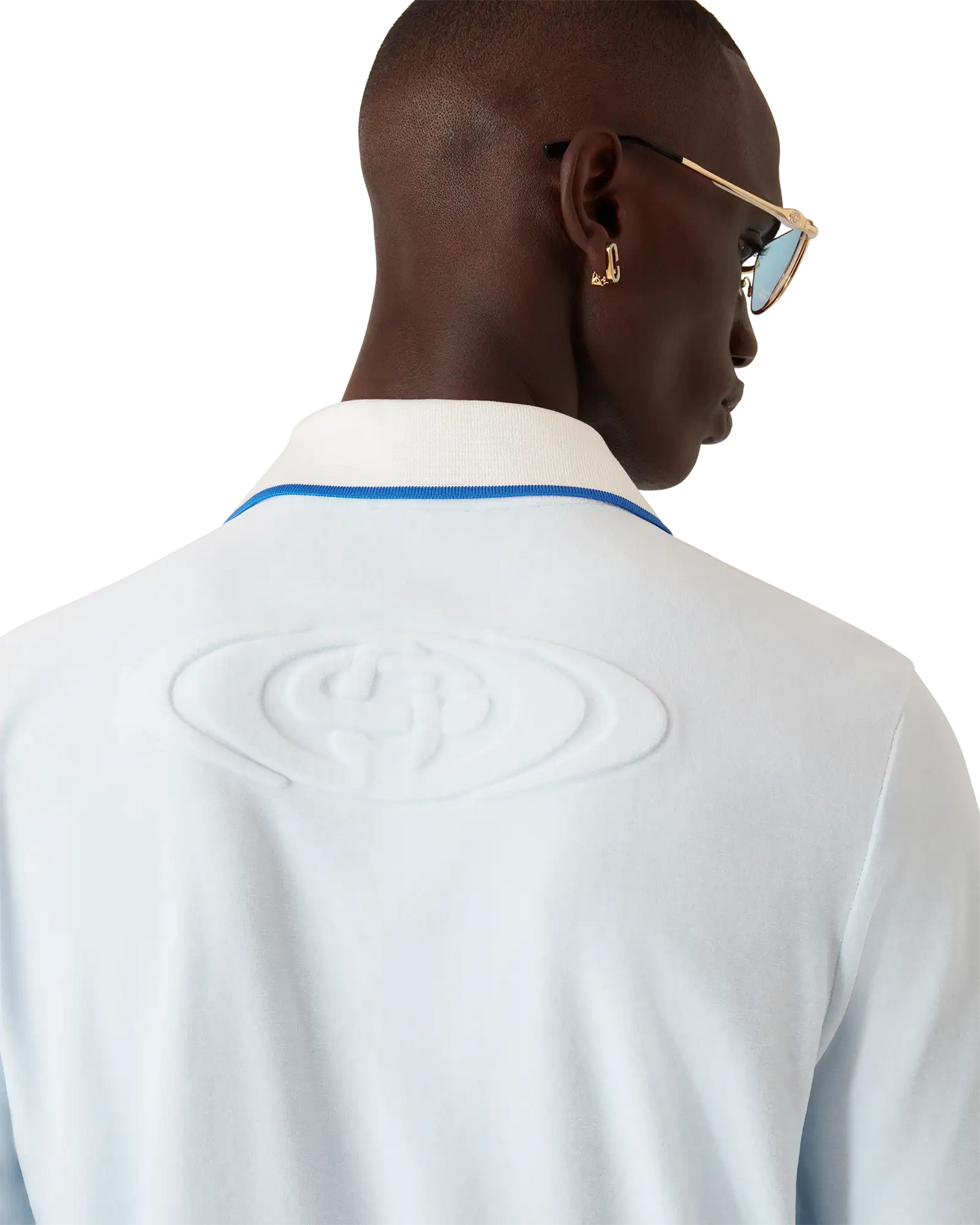 Velour Short Sleeve Polo Shirt | Casablanca Paris | Image 4