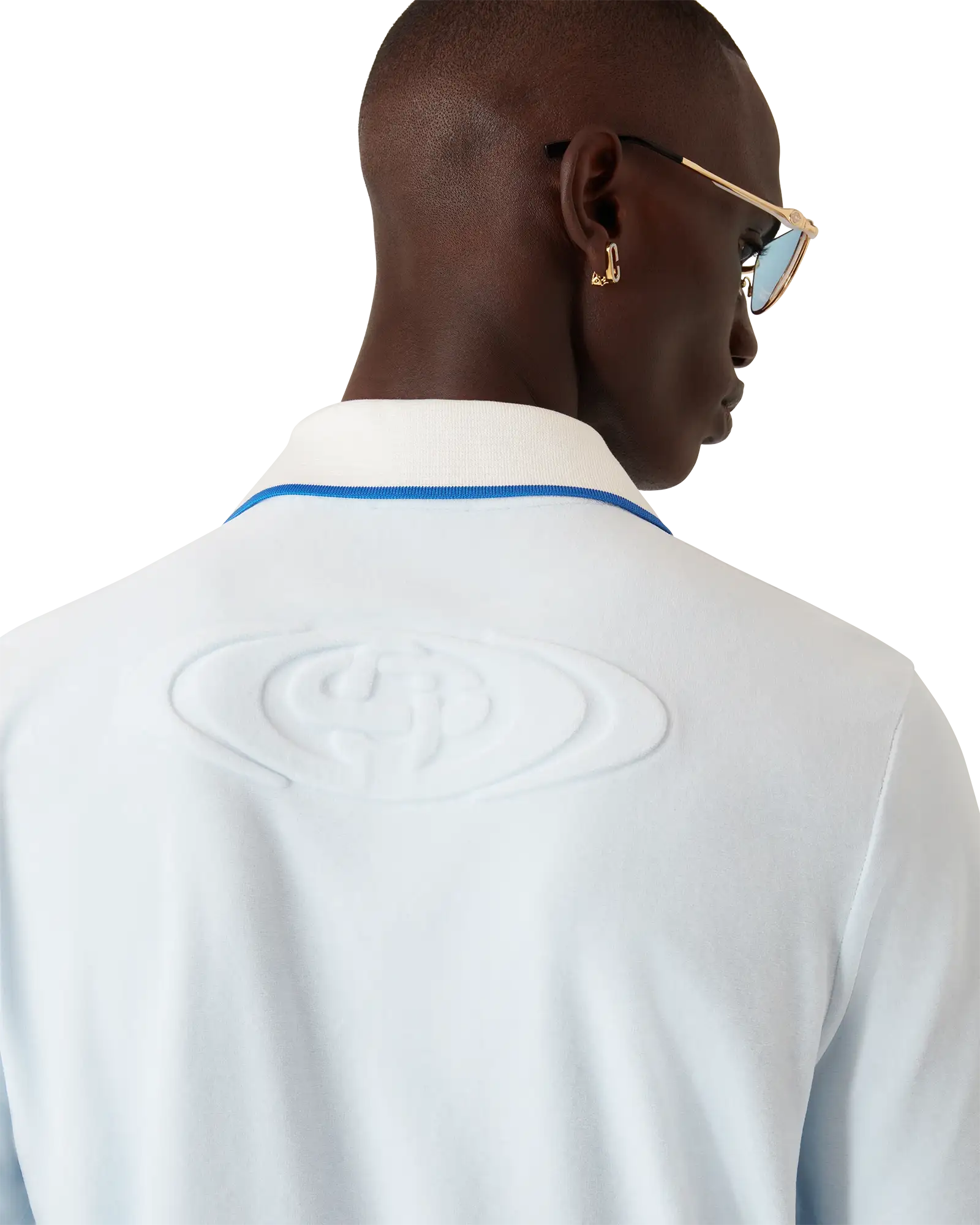 Velour Short Sleeve Polo Shirt | Casablanca Paris | Image 4