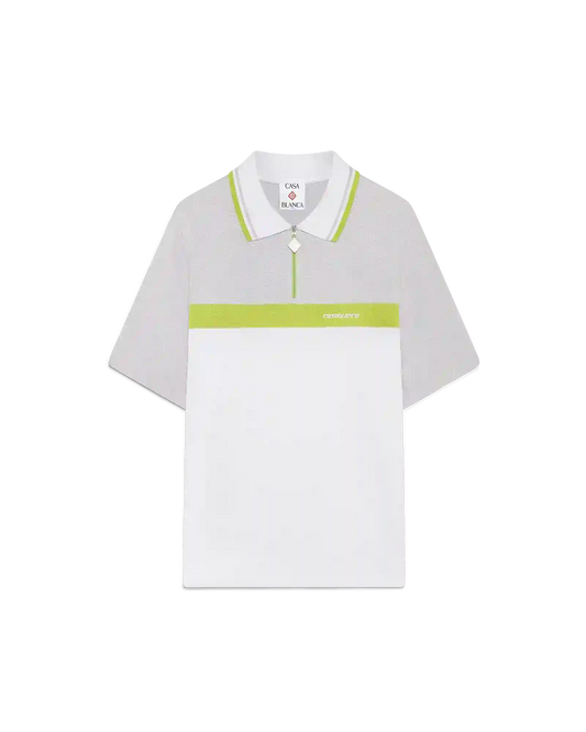 Grey Short Sleeve Polo Shirt | Casablanca Paris | Image 1