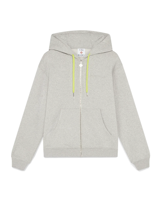 Cashmere Blend Zip-Up Hooded Sweatshirt | Casablanca Paris | Image 1