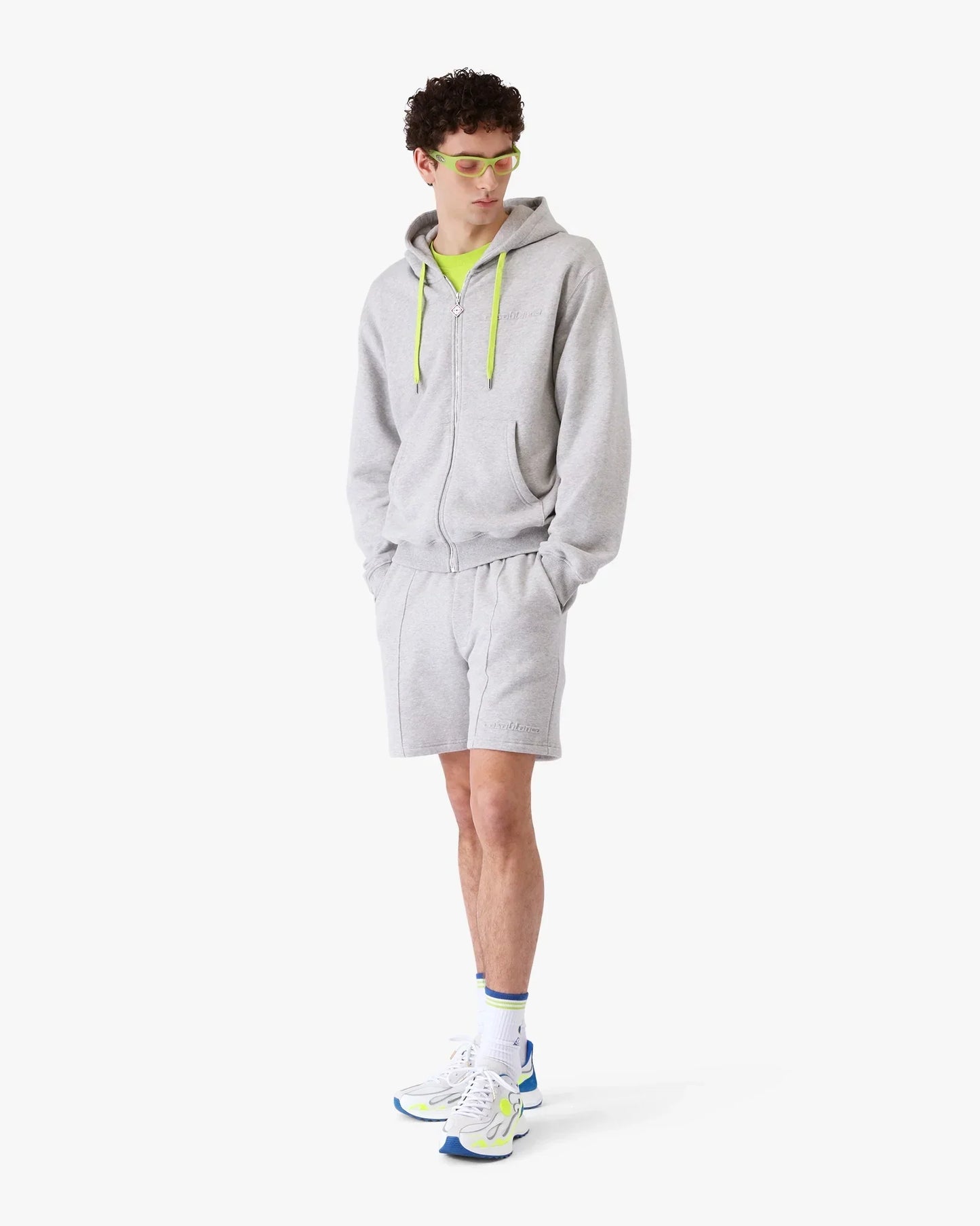 Cashmere Blend Zip-Up Hooded Sweatshirt | Casablanca Paris | Image 2