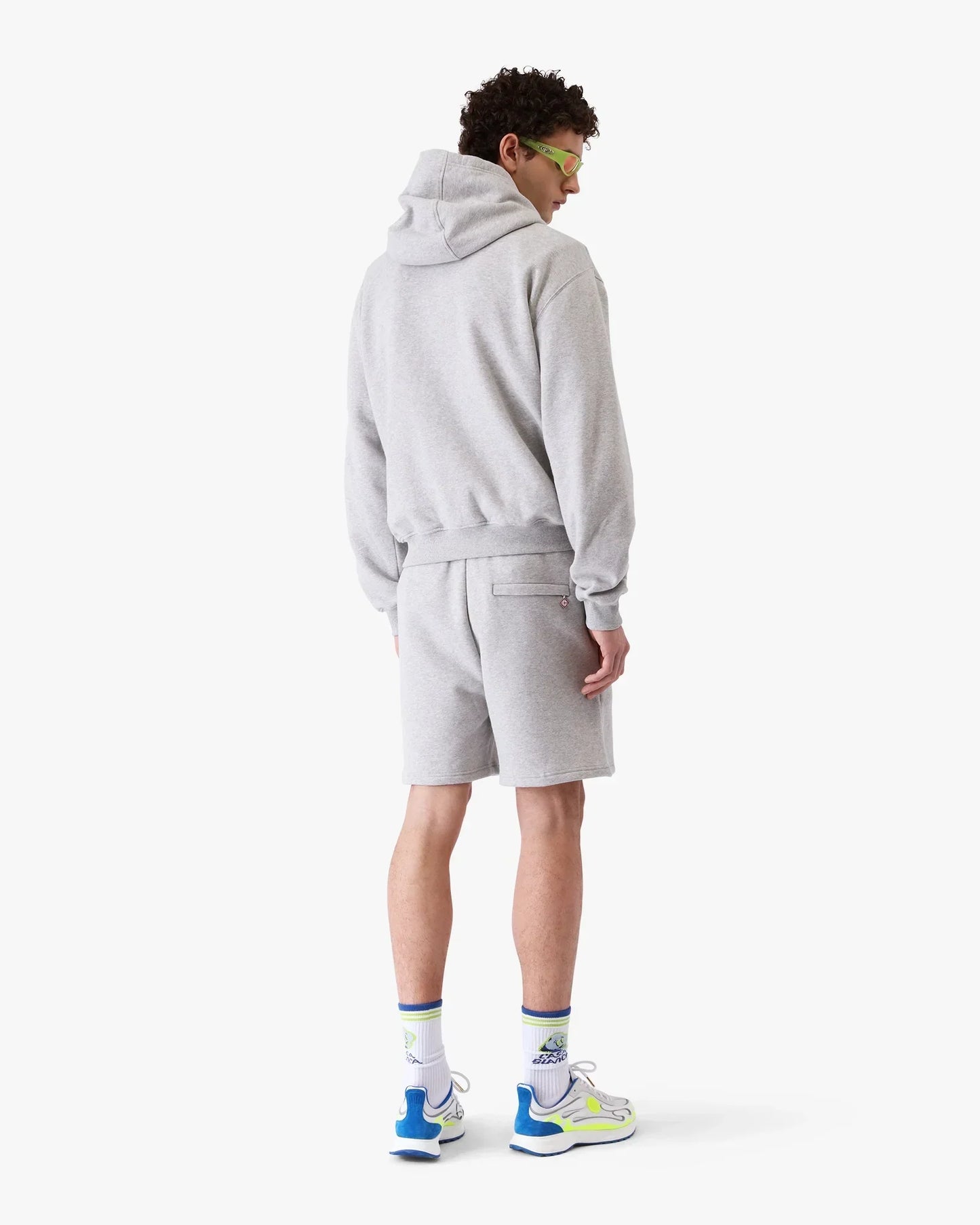 Cashmere Blend Zip-Up Hooded Sweatshirt | Casablanca Paris | Image 3