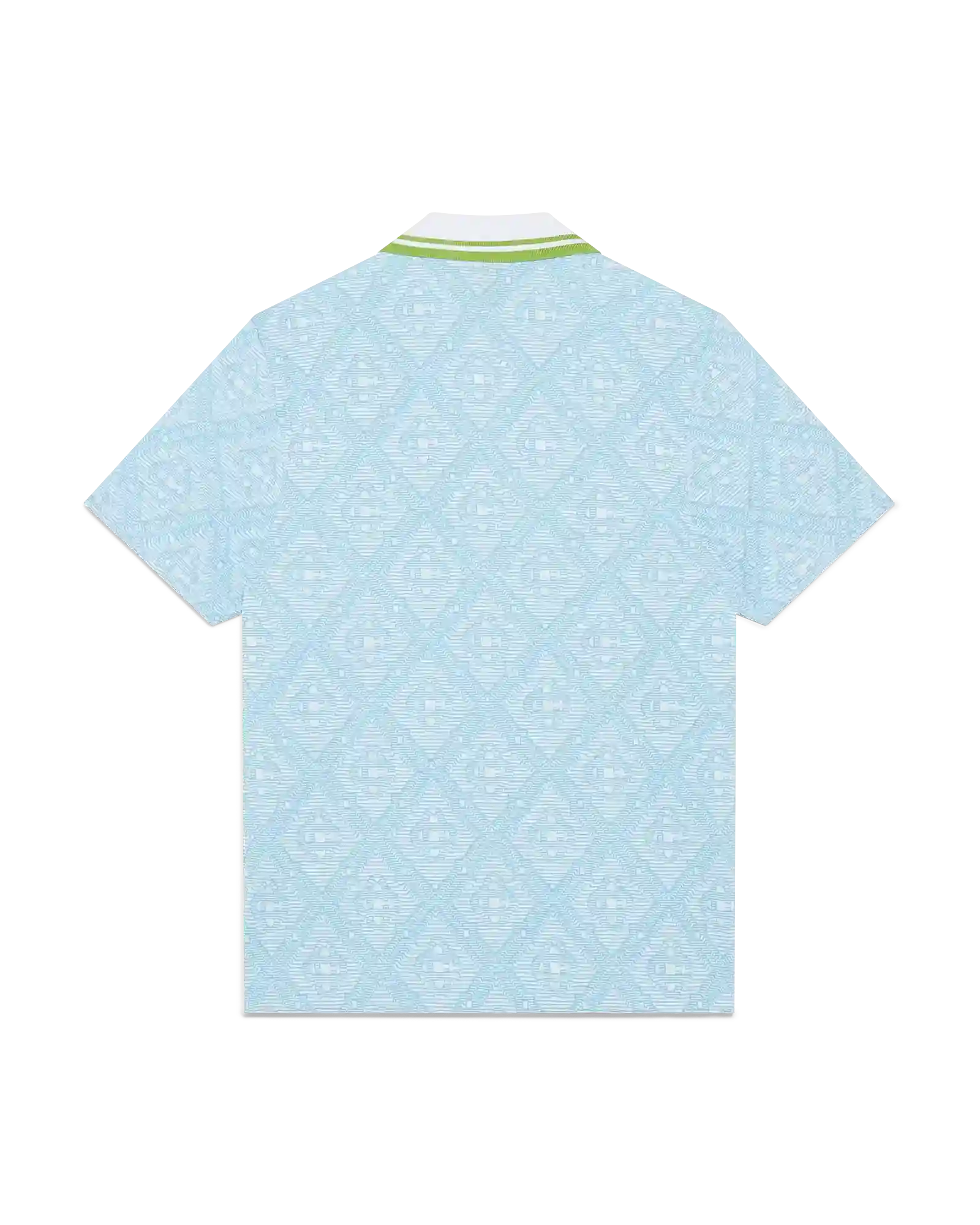Pale Blue Jacquard Short Sleeve Jacquard Polo Shirt | Casablanca Paris | Image 6