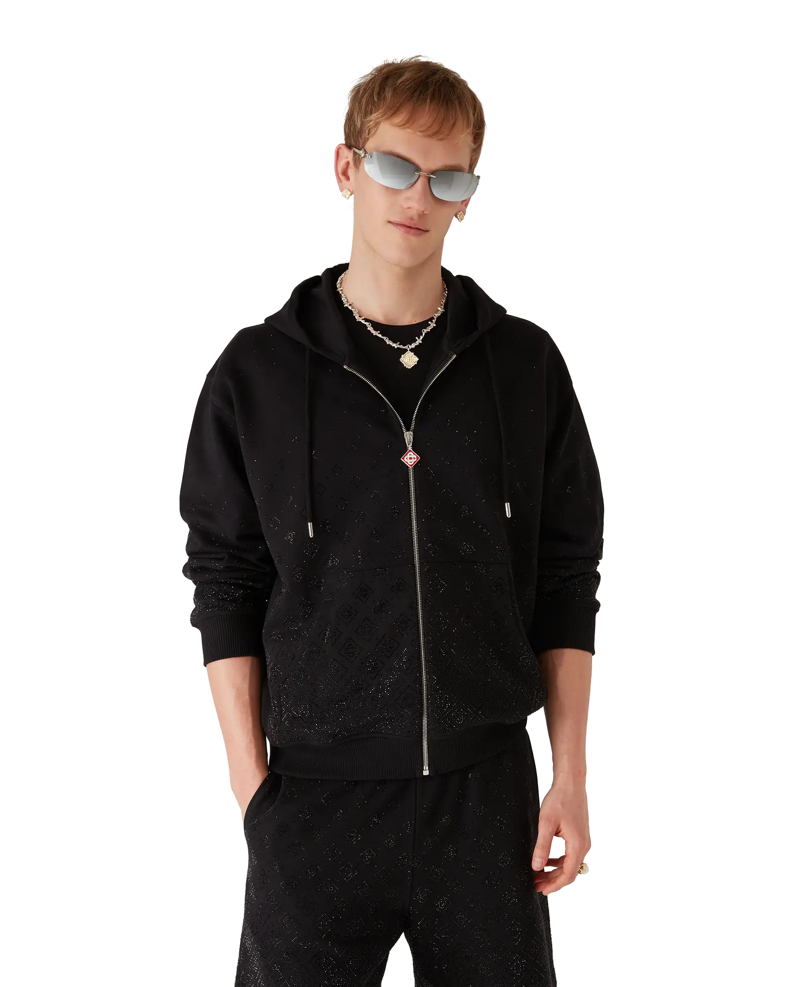 Crystal Monogram Long Sleeve Sweatshirt | Casablanca Paris | Image 4