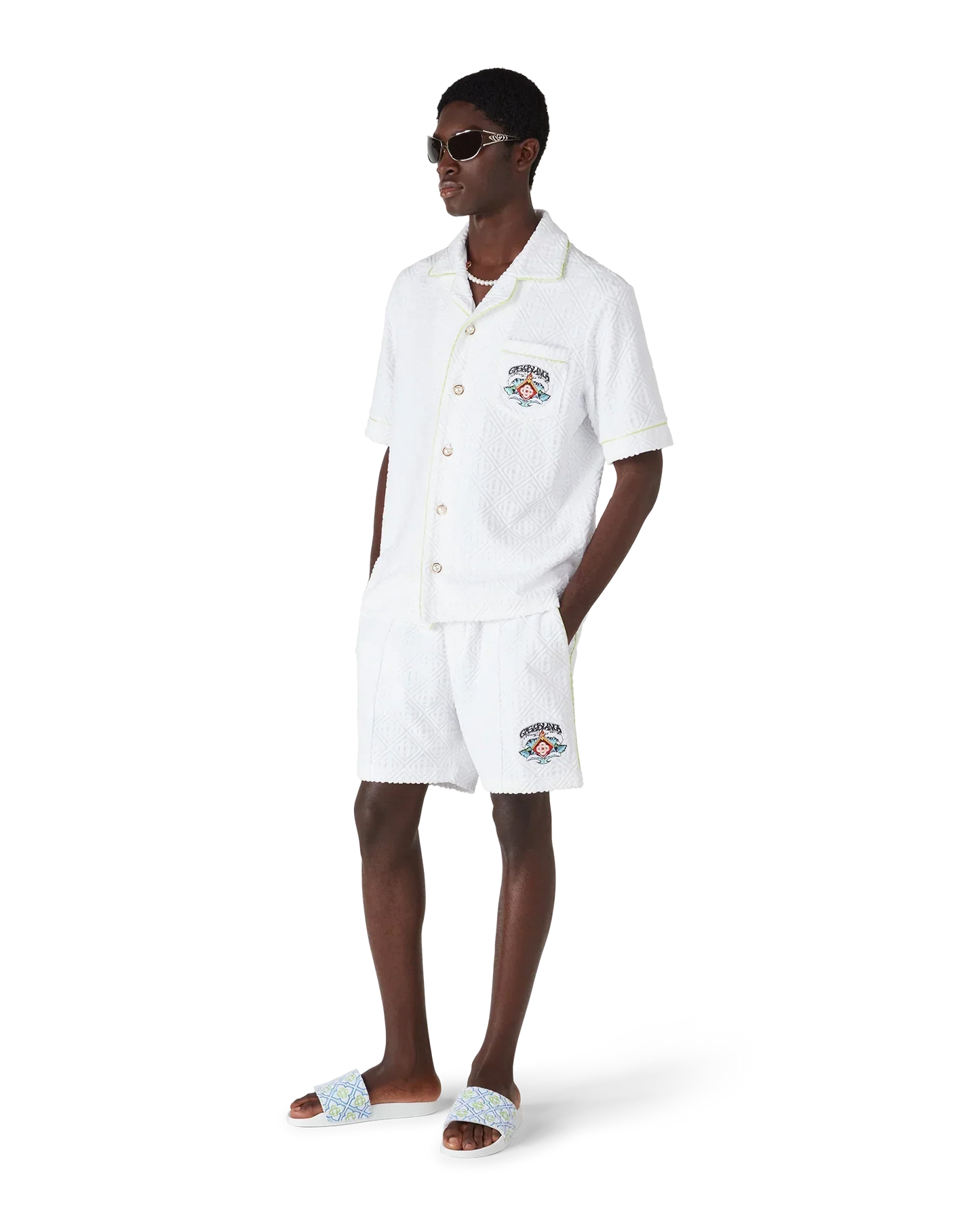 White Towelling Shorts | Casablanca Paris | Image 3