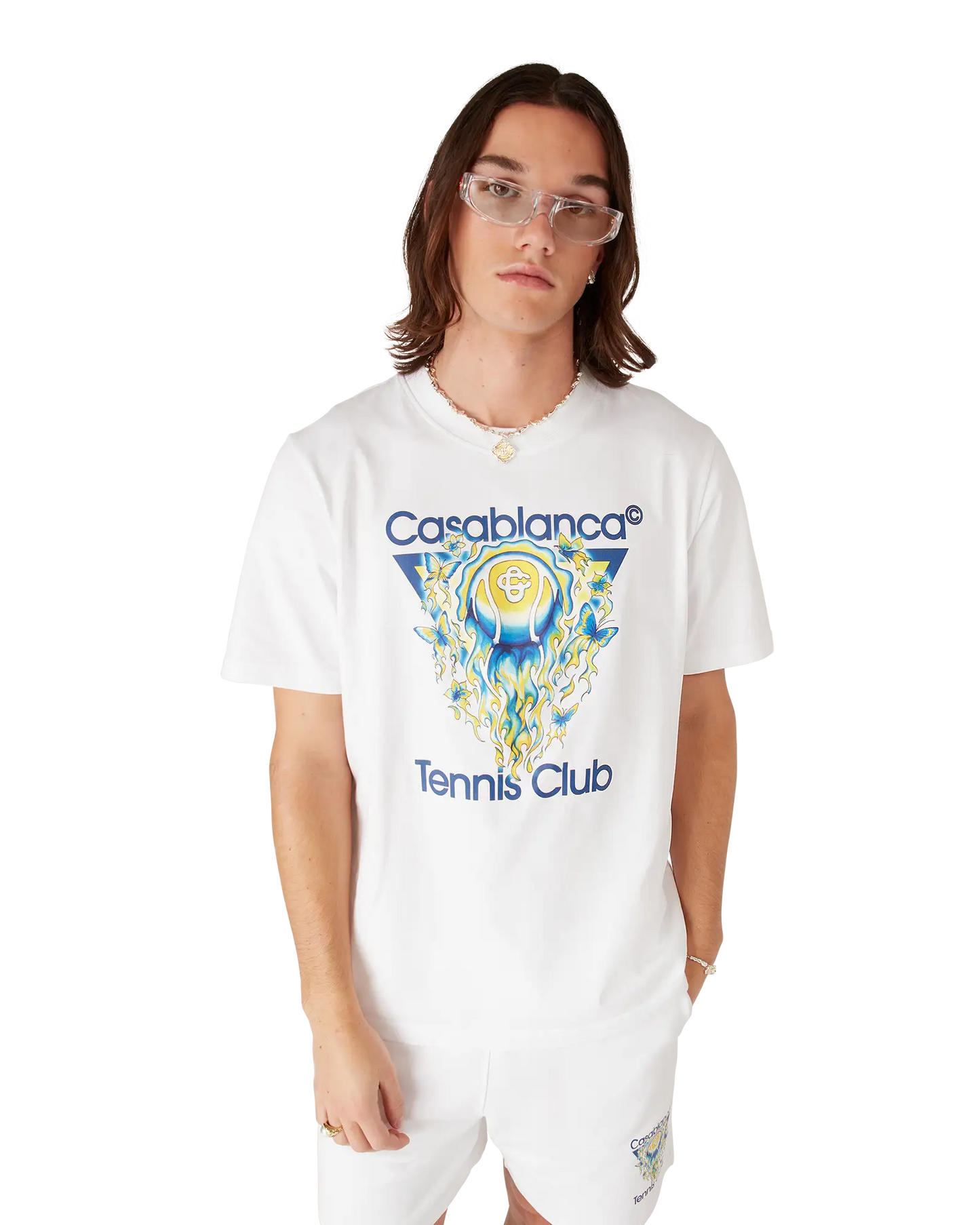 Tennis Club Icon Short Sleeve T-Shirt | Casablanca Paris | Image 4