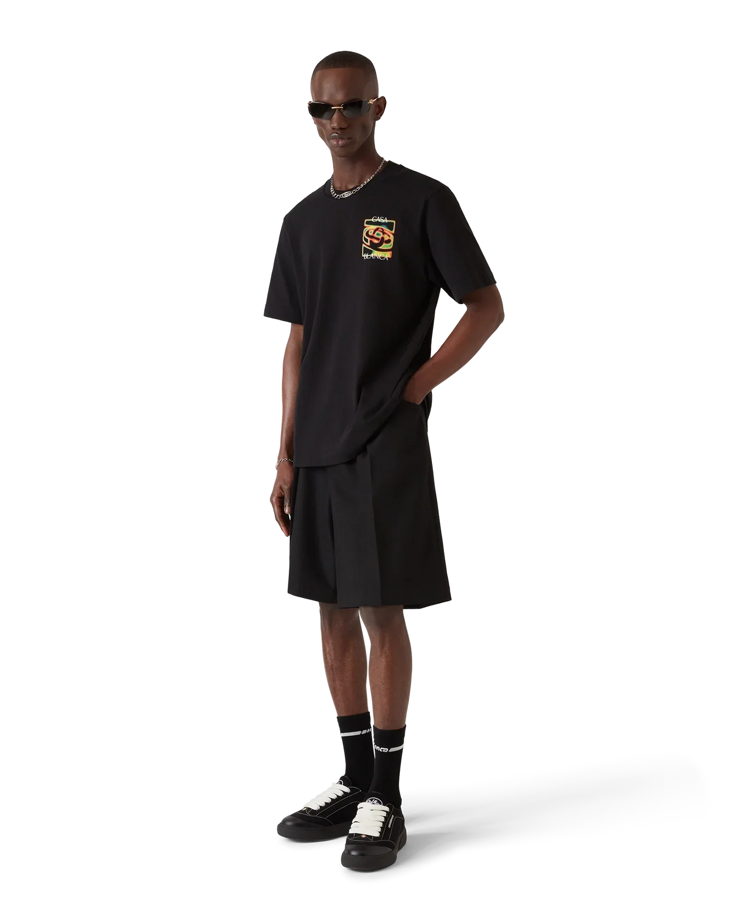 Heat Map Logo Short Sleeve T-Shirt | Casablanca Paris | Image 2