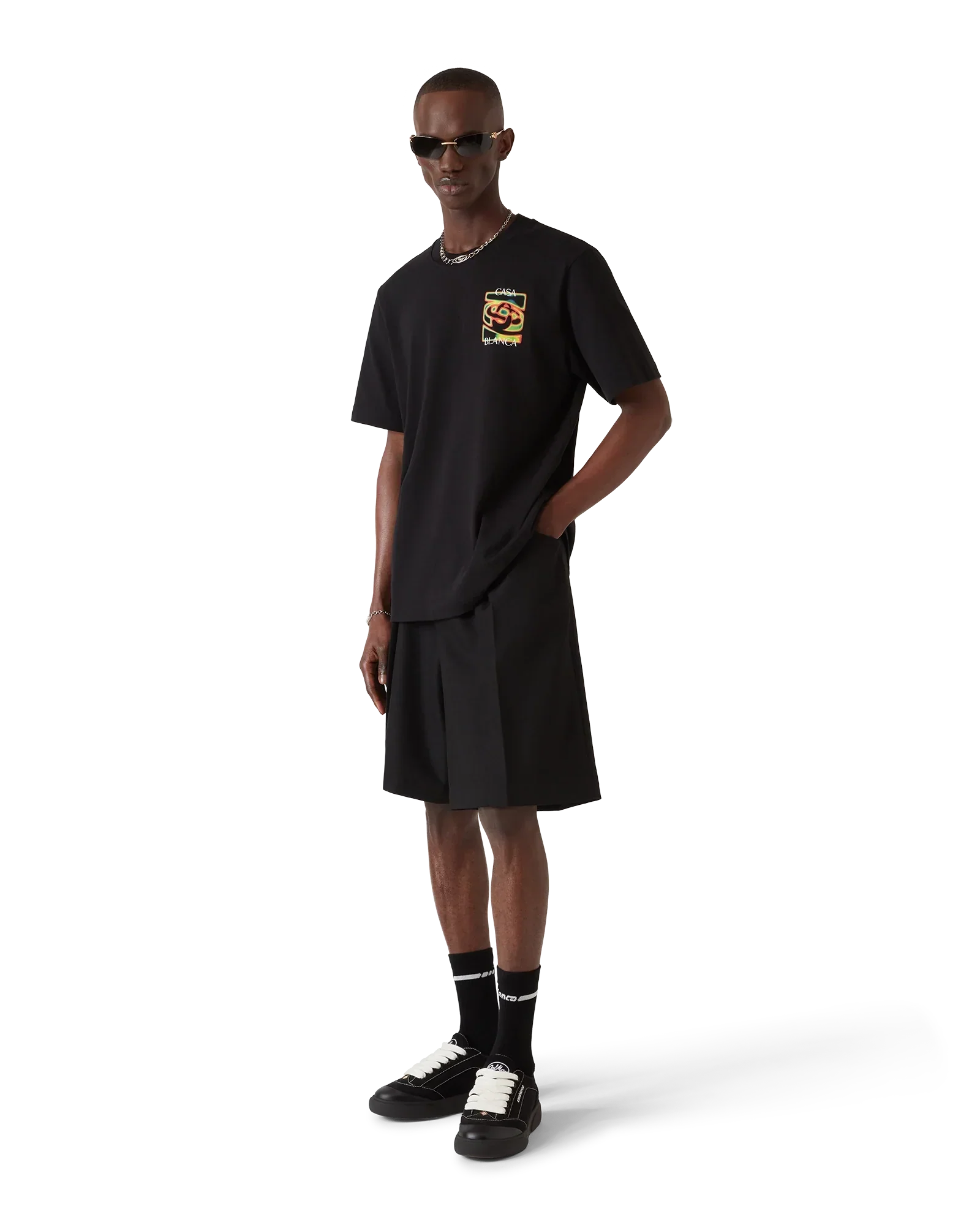 Heat Map Logo Short Sleeve T-Shirt | Casablanca Paris | Image 2