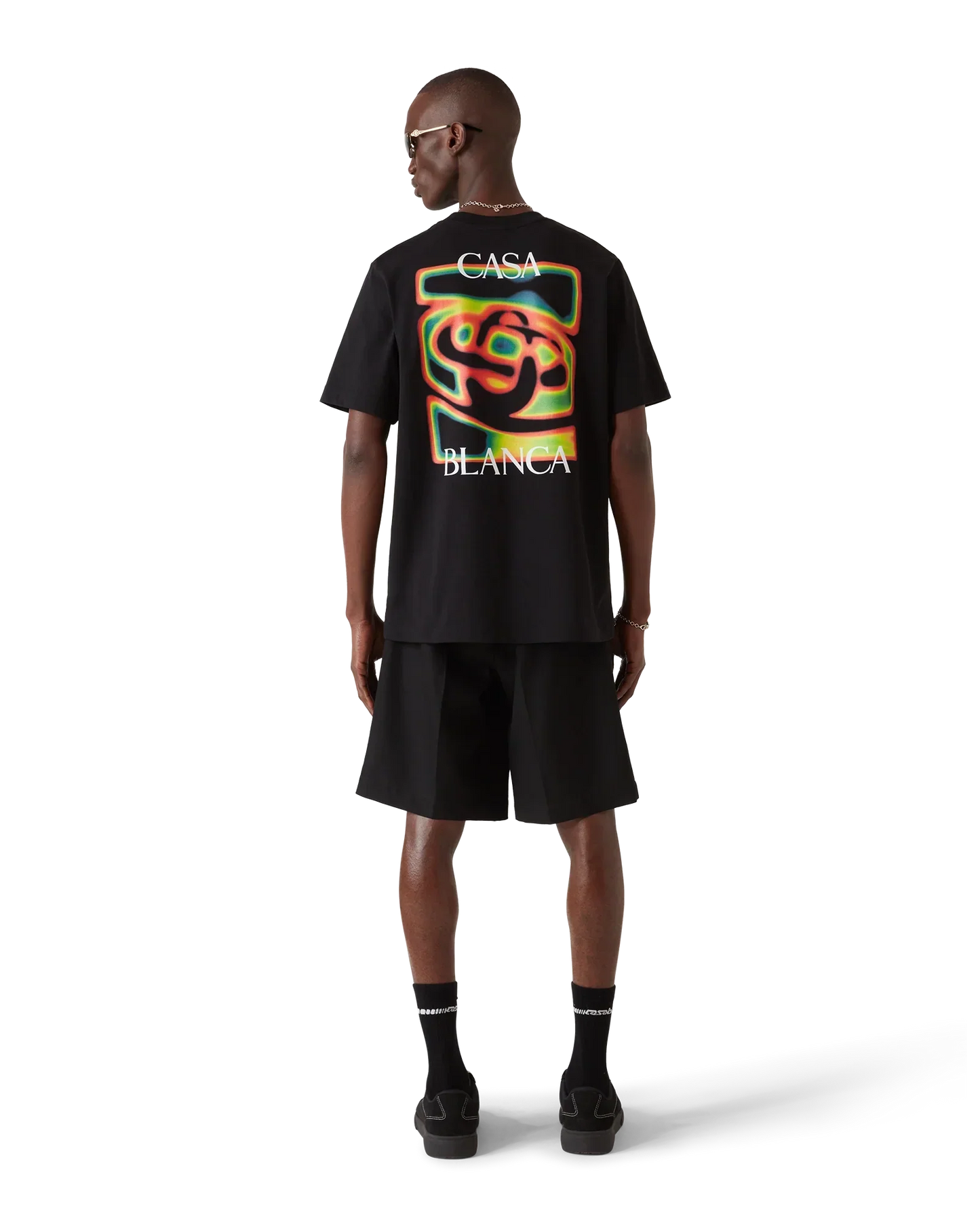 Heat Map Logo Short Sleeve T-Shirt | Casablanca Paris | Image 3