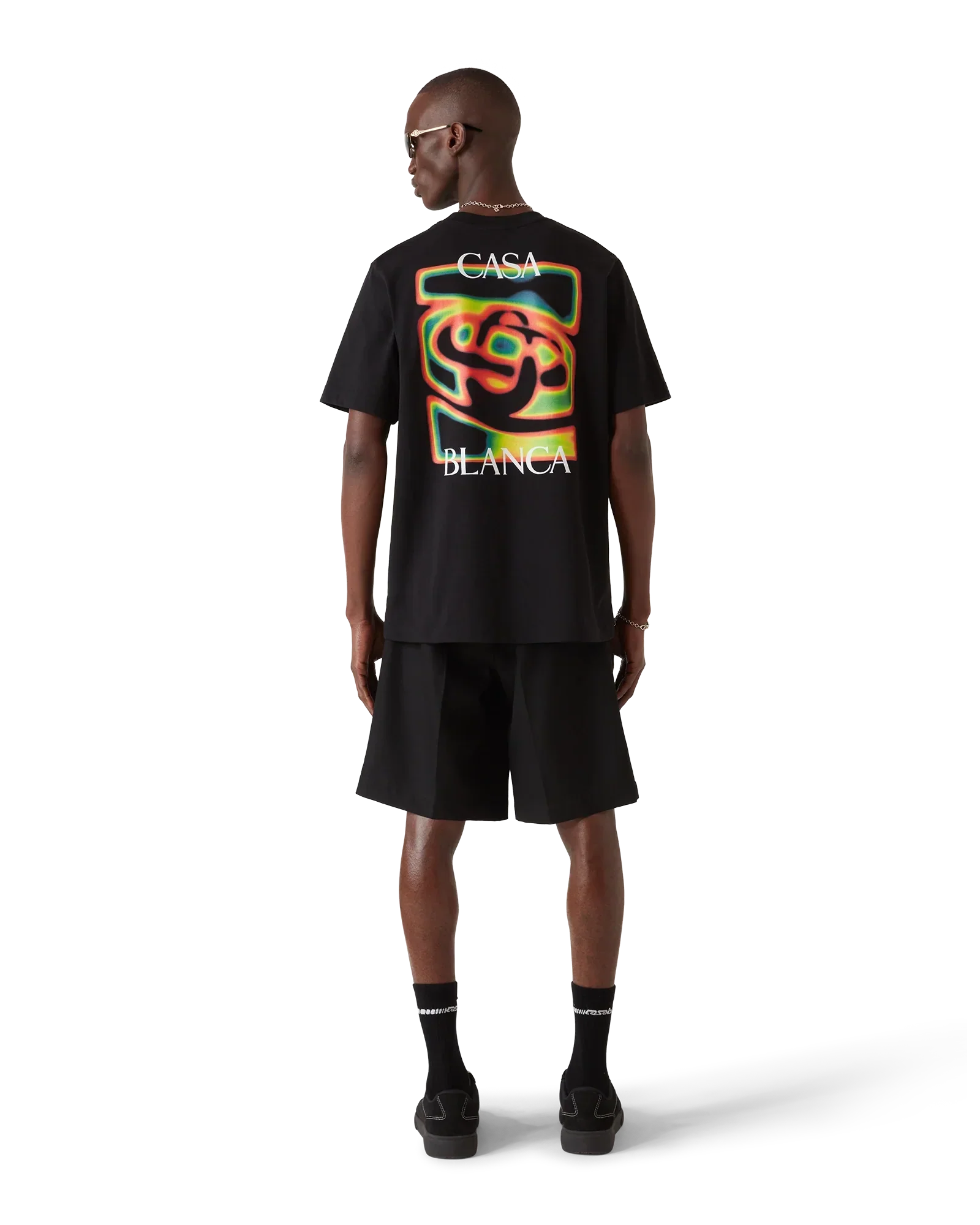 Heat Map Logo Short Sleeve T-Shirt | Casablanca Paris | Image 3