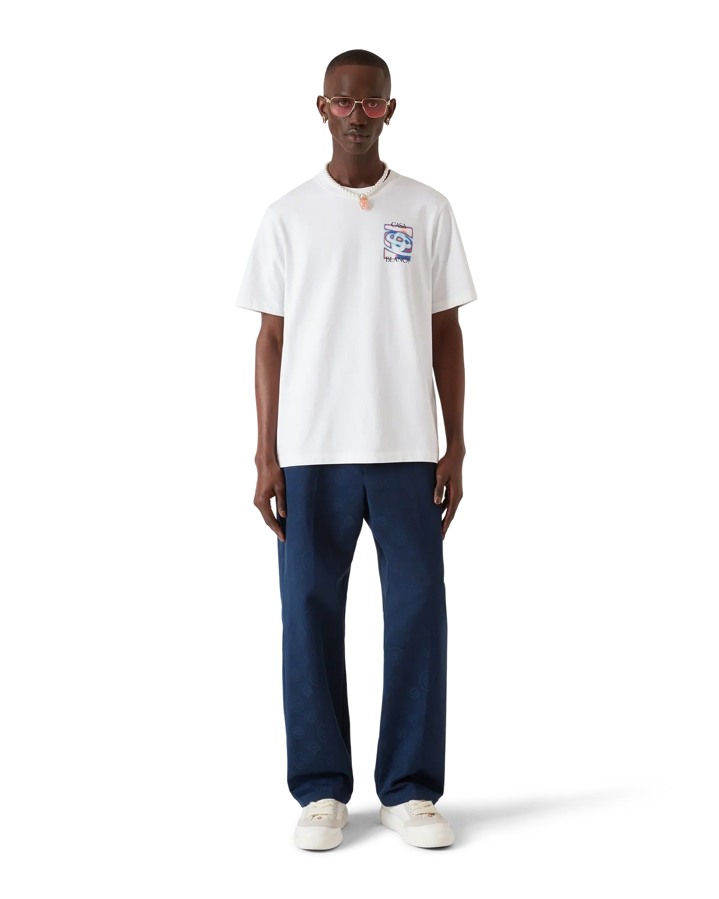 Heat Map Logo Short Sleeve T-Shirt | Casablanca Paris | Image 2
