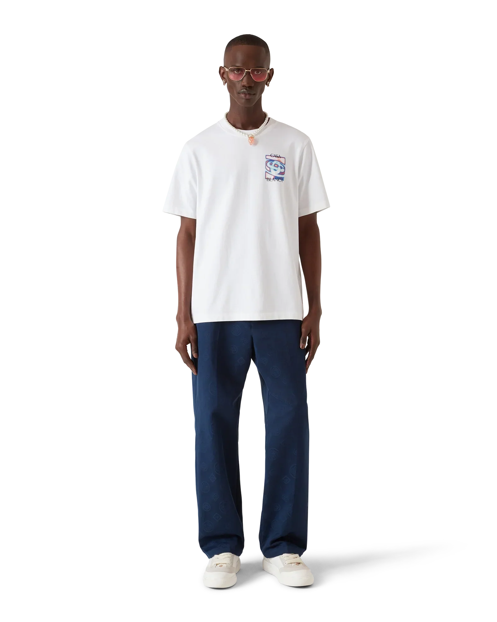 Heat Map Logo Short Sleeve T-Shirt | Casablanca Paris | Image 2