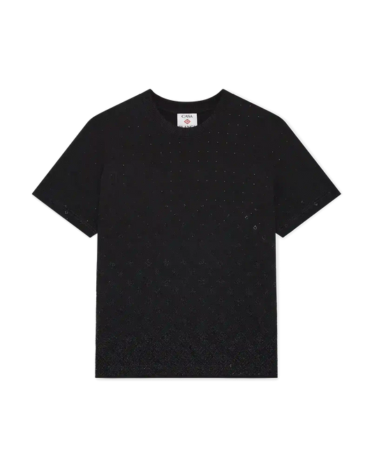 Crystal Monogram Logo Short Sleeve T-Shirt | Casablanca Paris | Image 1