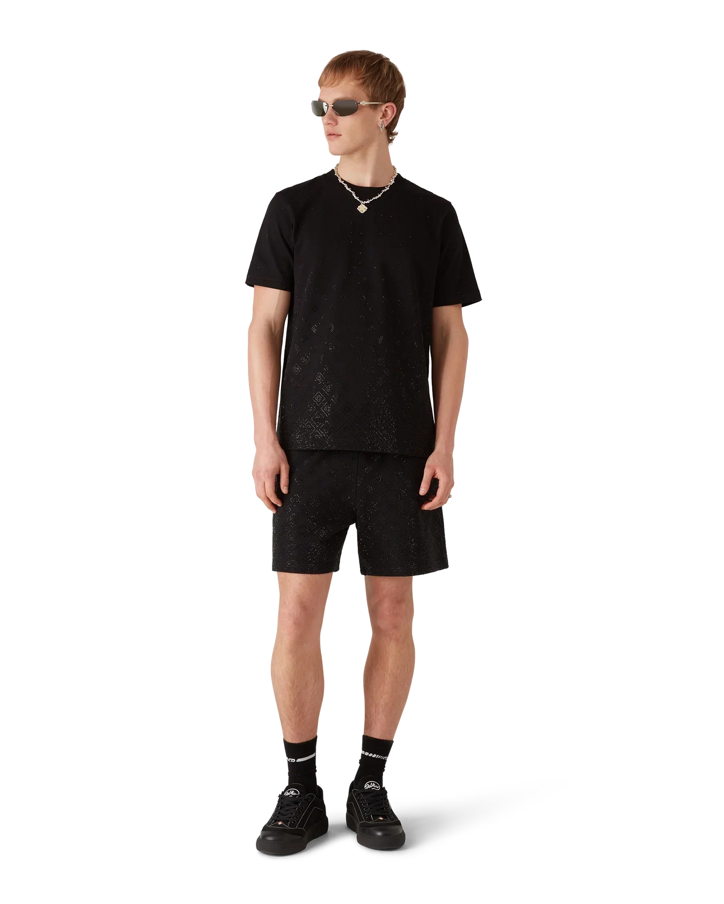 Crystal Monogram Logo Short Sleeve T-Shirt | Casablanca Paris | Image 2