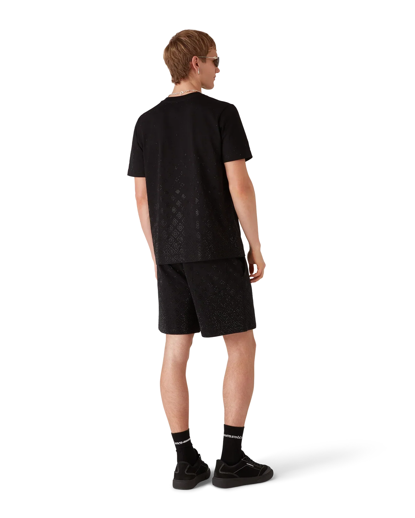 Crystal Monogram Logo Short Sleeve T-Shirt | Casablanca Paris | Image 3