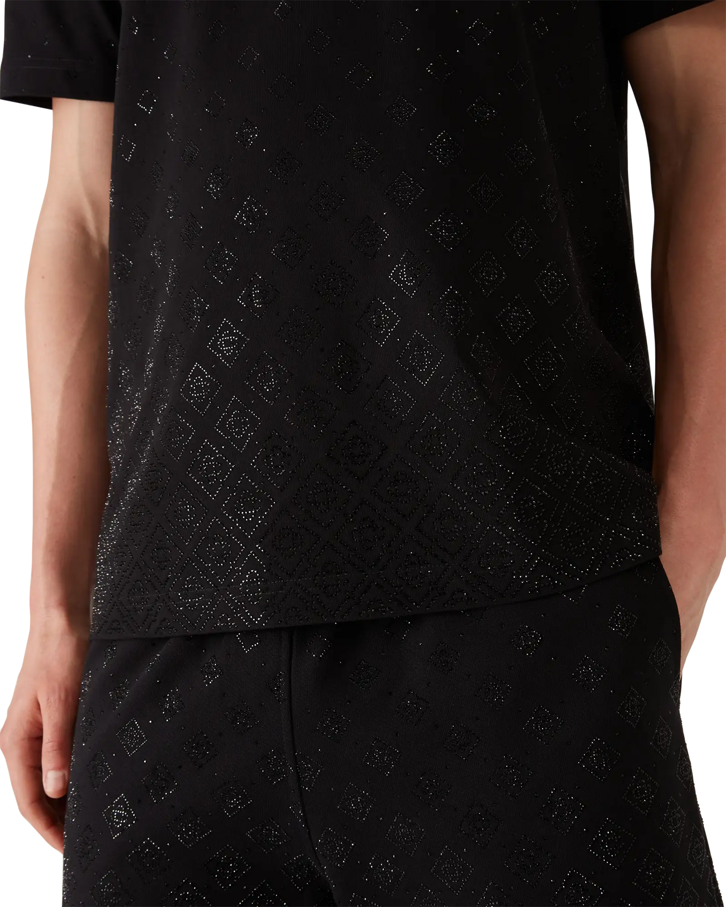 Crystal Monogram Logo Short Sleeve T-Shirt | Casablanca Paris | Image 5