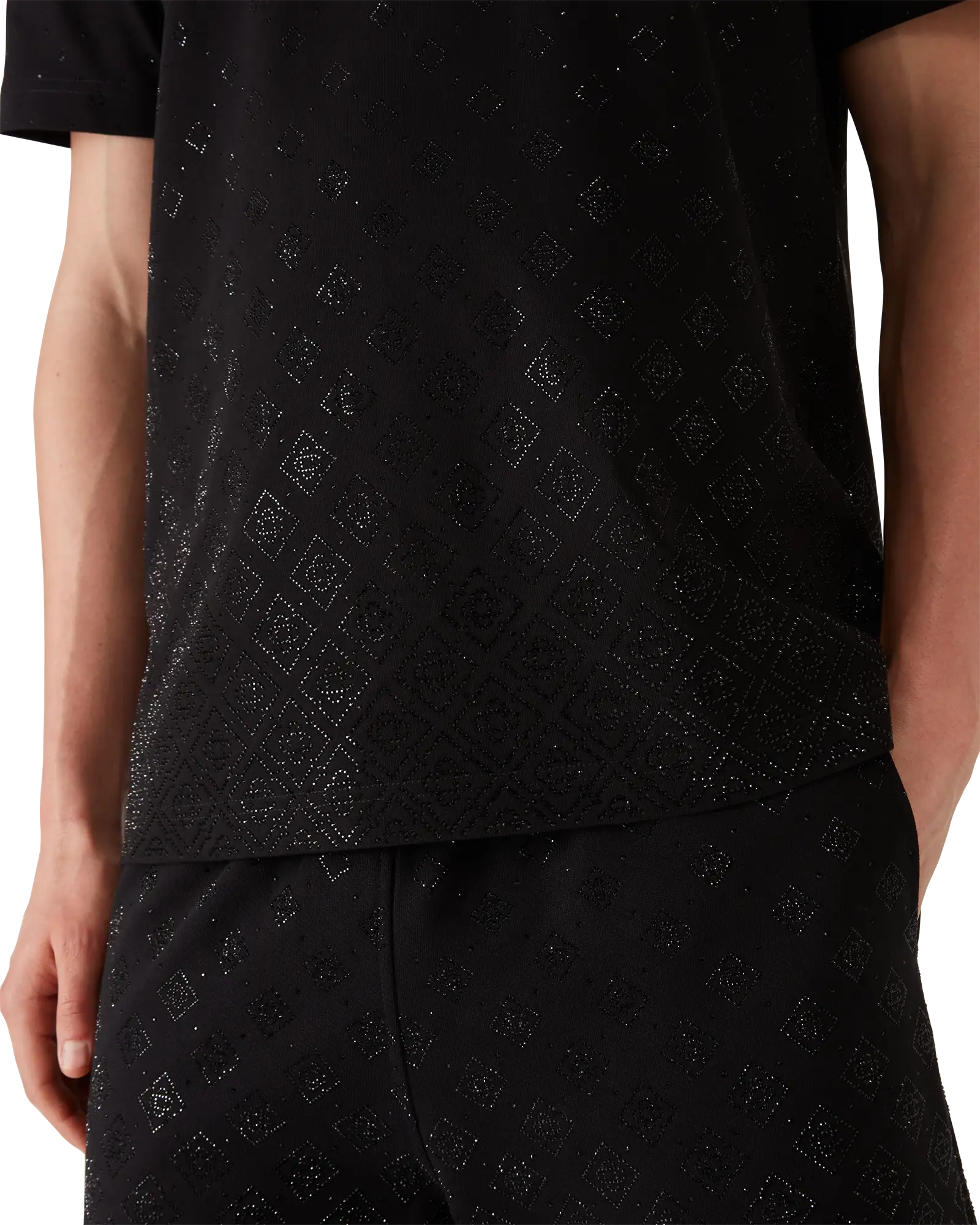 Crystal Monogram Logo Short Sleeve T-Shirt | Casablanca Paris | Image 5