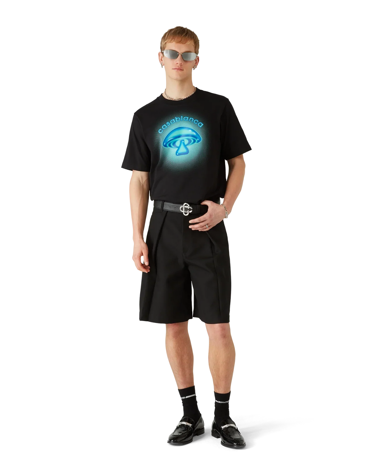 Airbrush Mushroom Logo Short Sleeve T-Shirt | Casablanca Paris | Image 2
