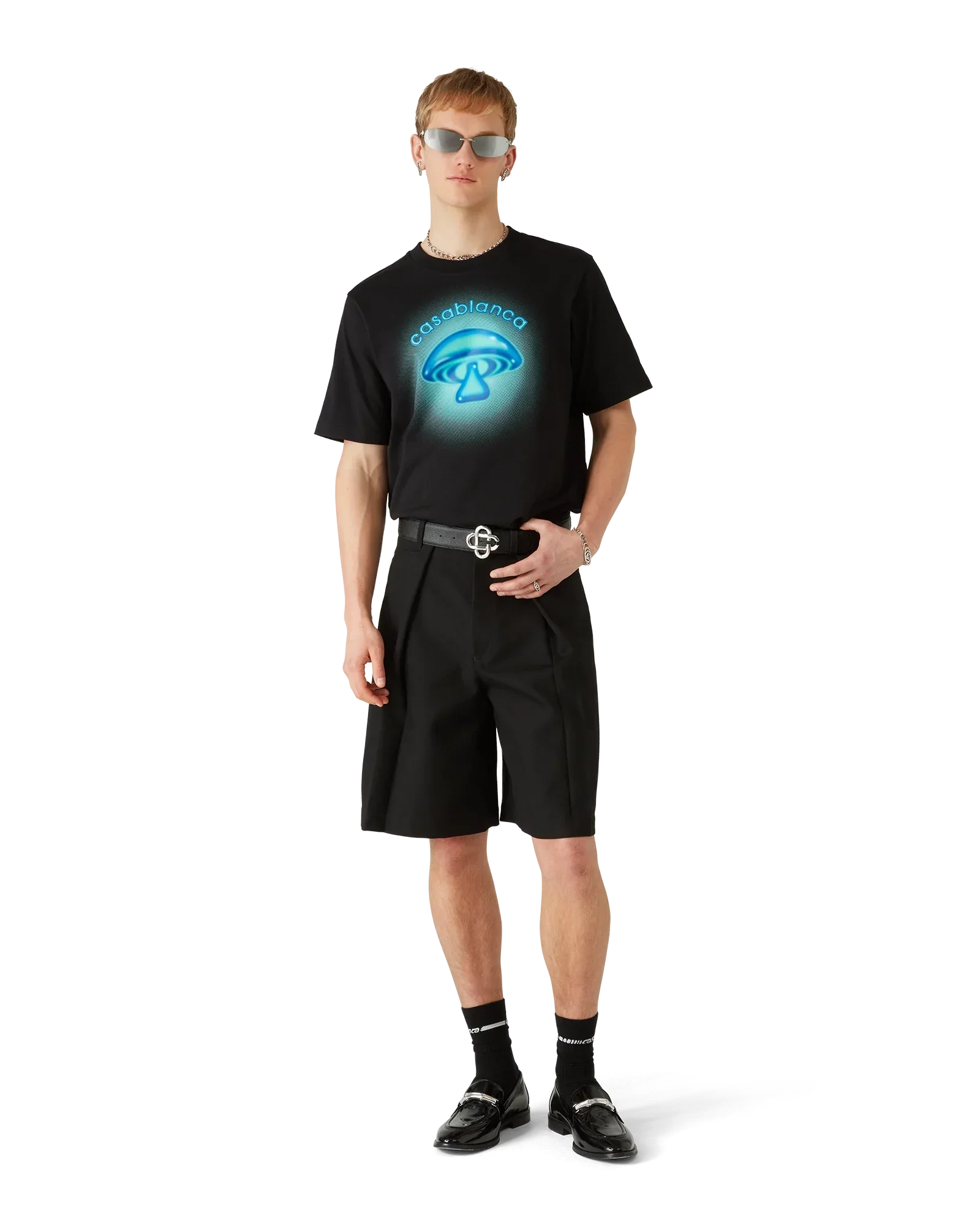 Airbrush Mushroom Logo Short Sleeve T-Shirt | Casablanca Paris | Image 2