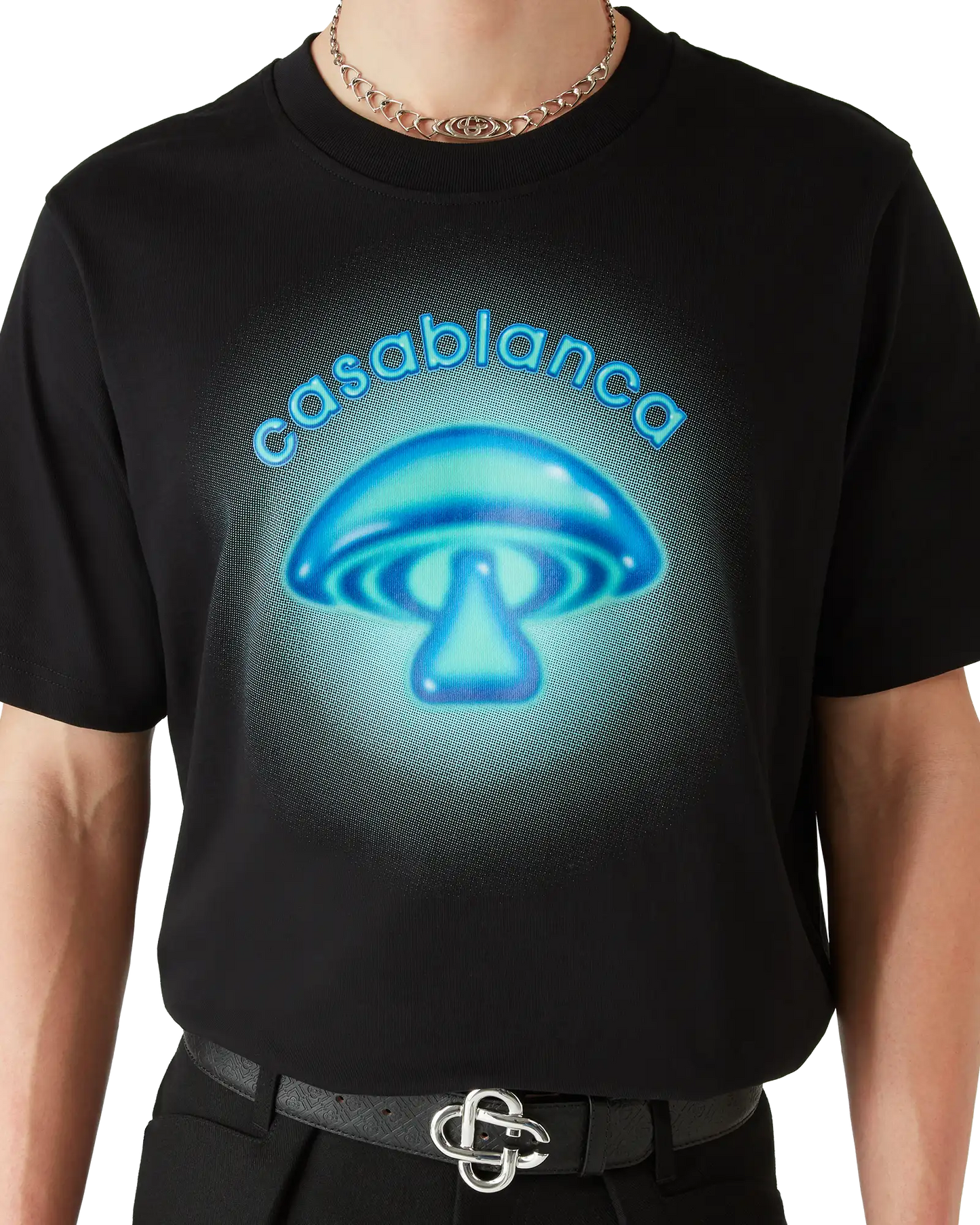 Airbrush Mushroom Logo Short Sleeve T-Shirt | Casablanca Paris | Image 5