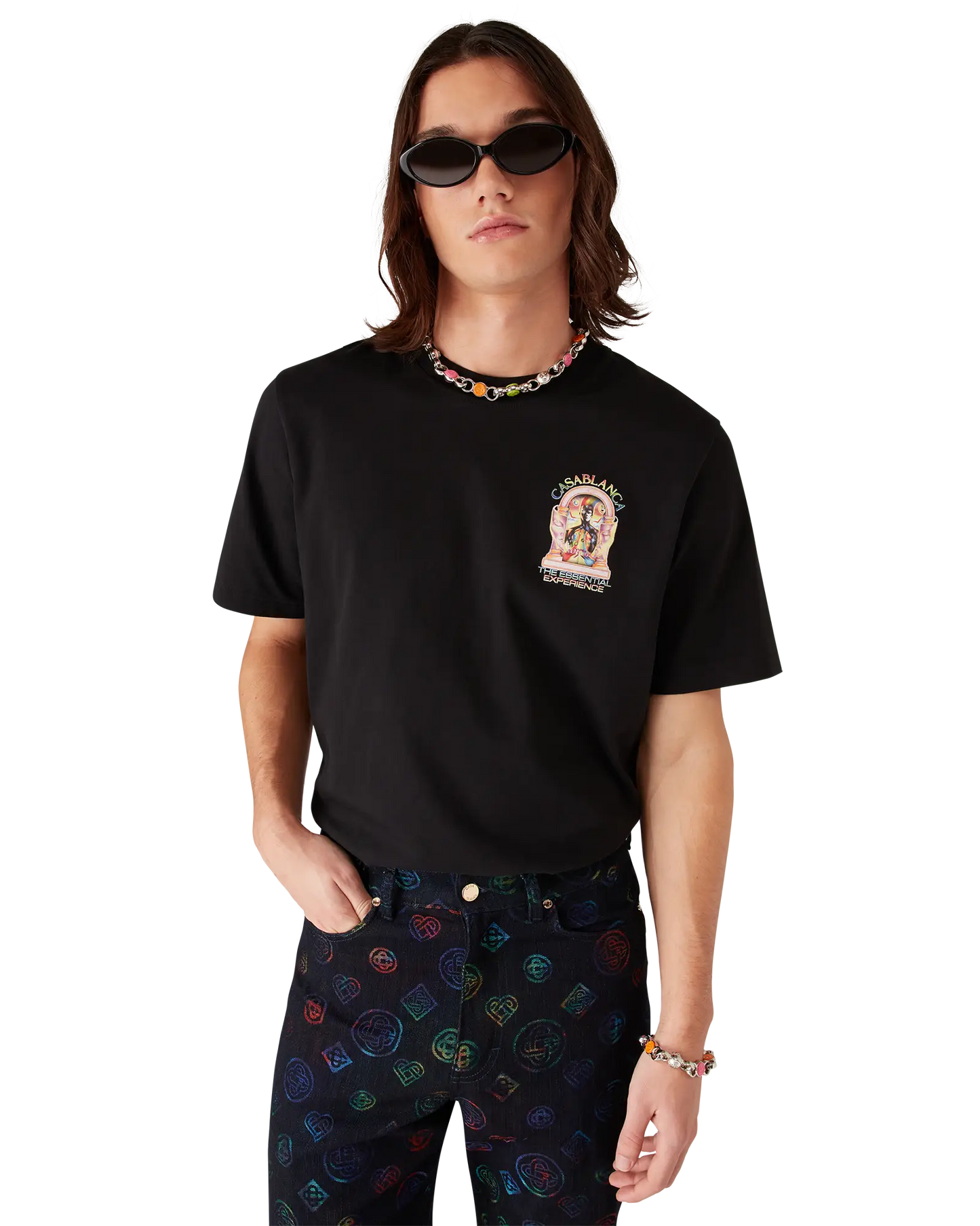 The Essential Experience L'Arche Logo Short Sleeve T-Shirt | Casablanca Paris | Image 4