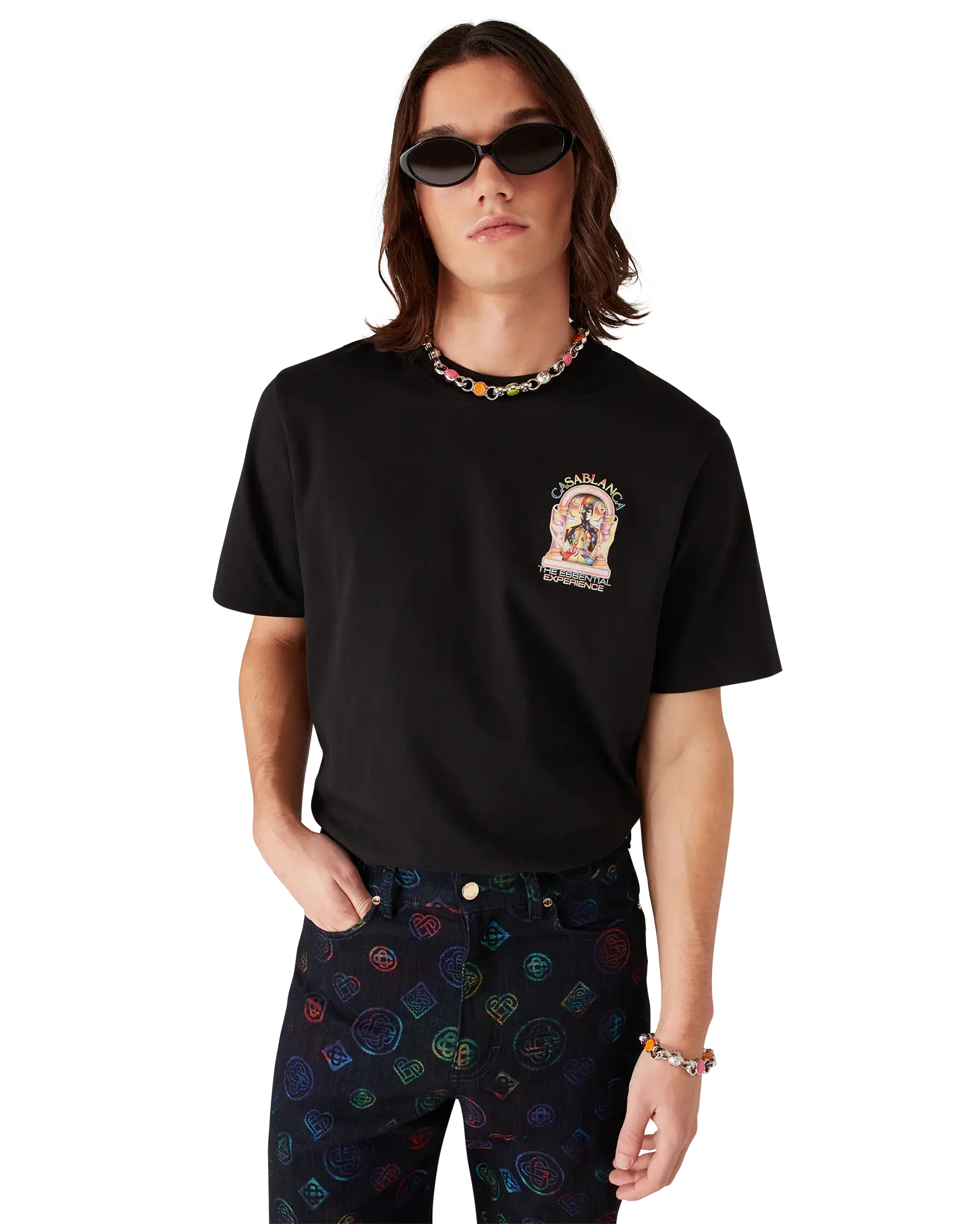 The Essential Experience L'Arche Logo Short Sleeve T-Shirt | Casablanca Paris | Image 4