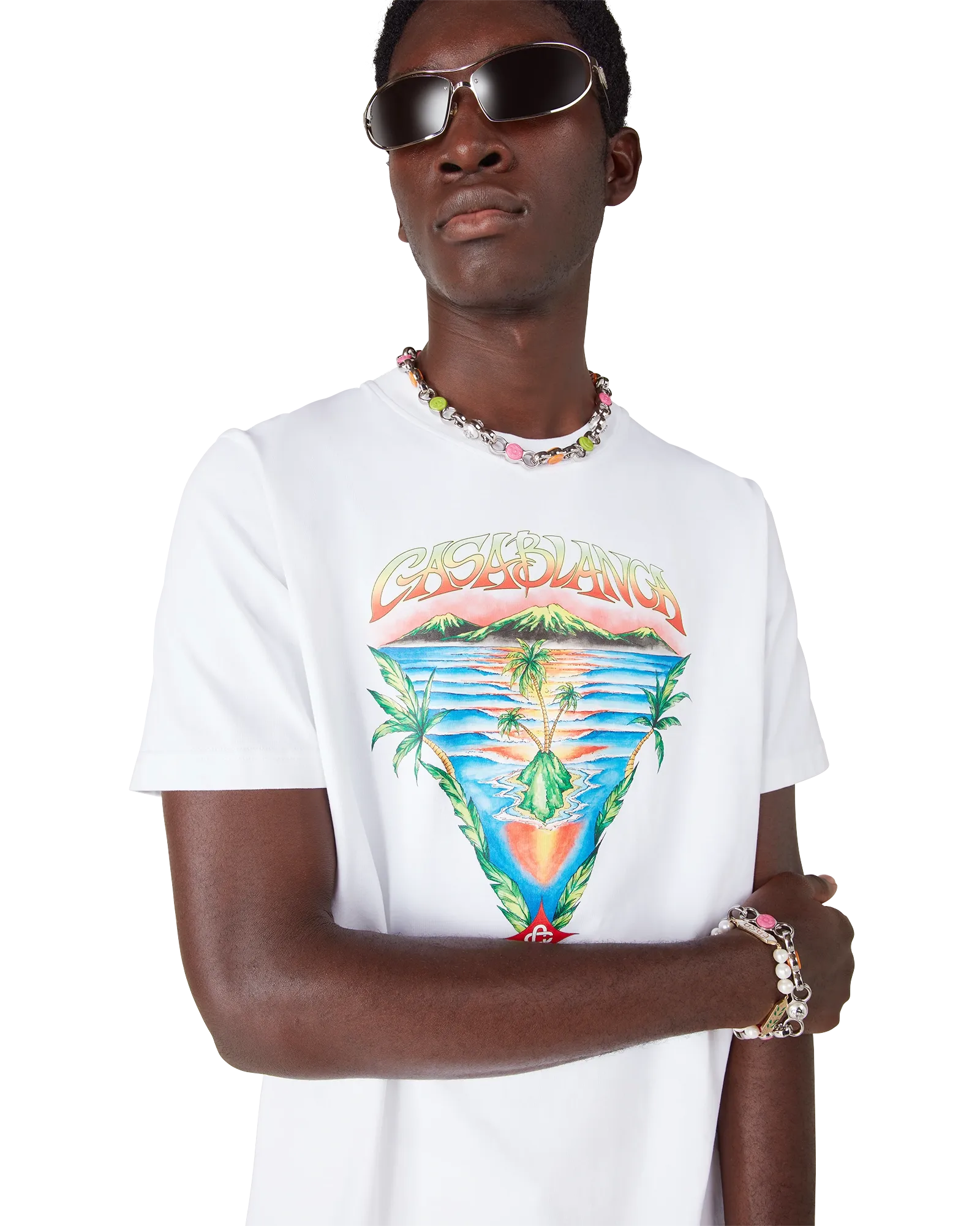Innocence Triangle Short Sleeve T-Shirt | Casablanca Paris | Image 5
