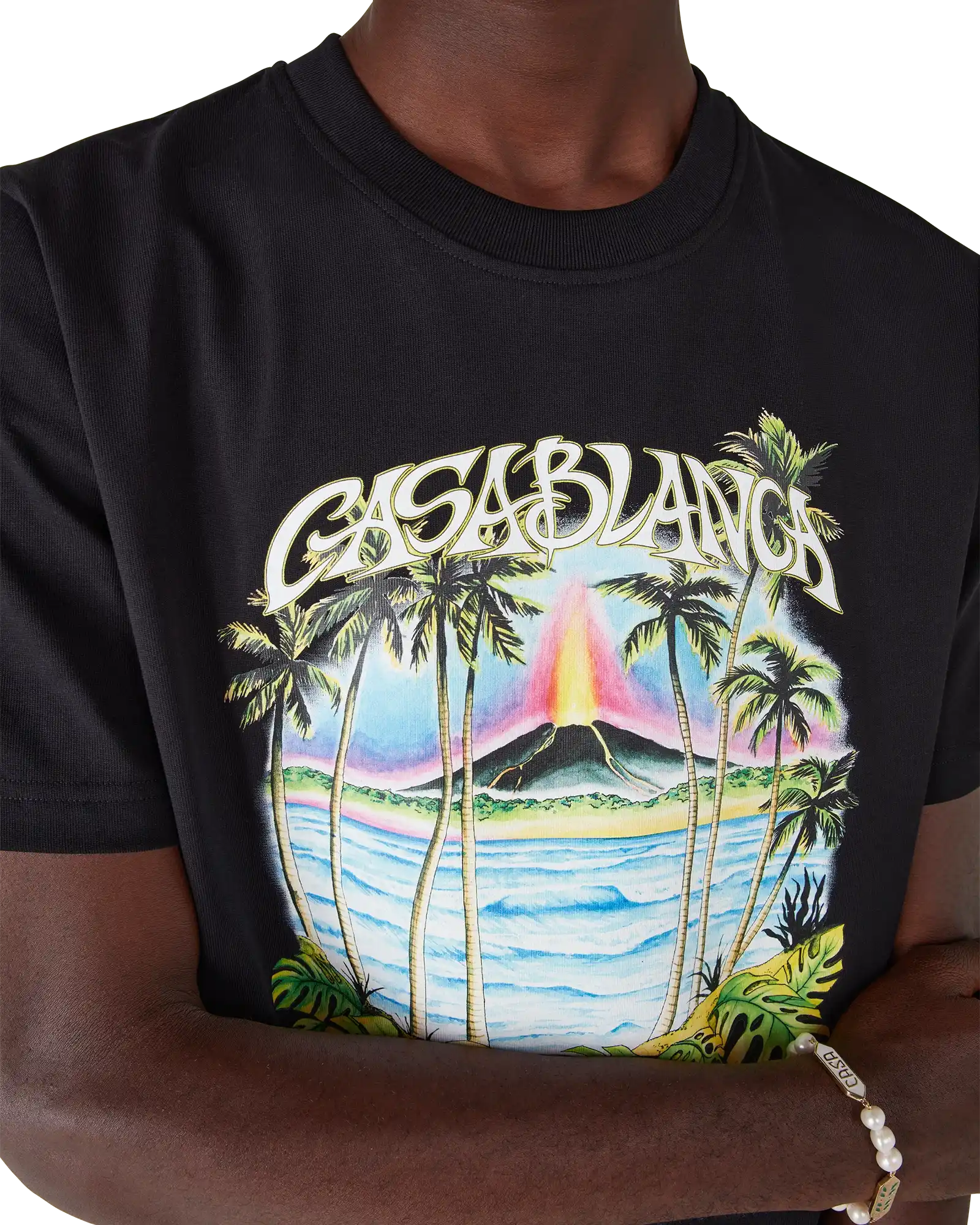 Volcano Short Sleeve T-Shirt | Casablanca Paris | Image 5