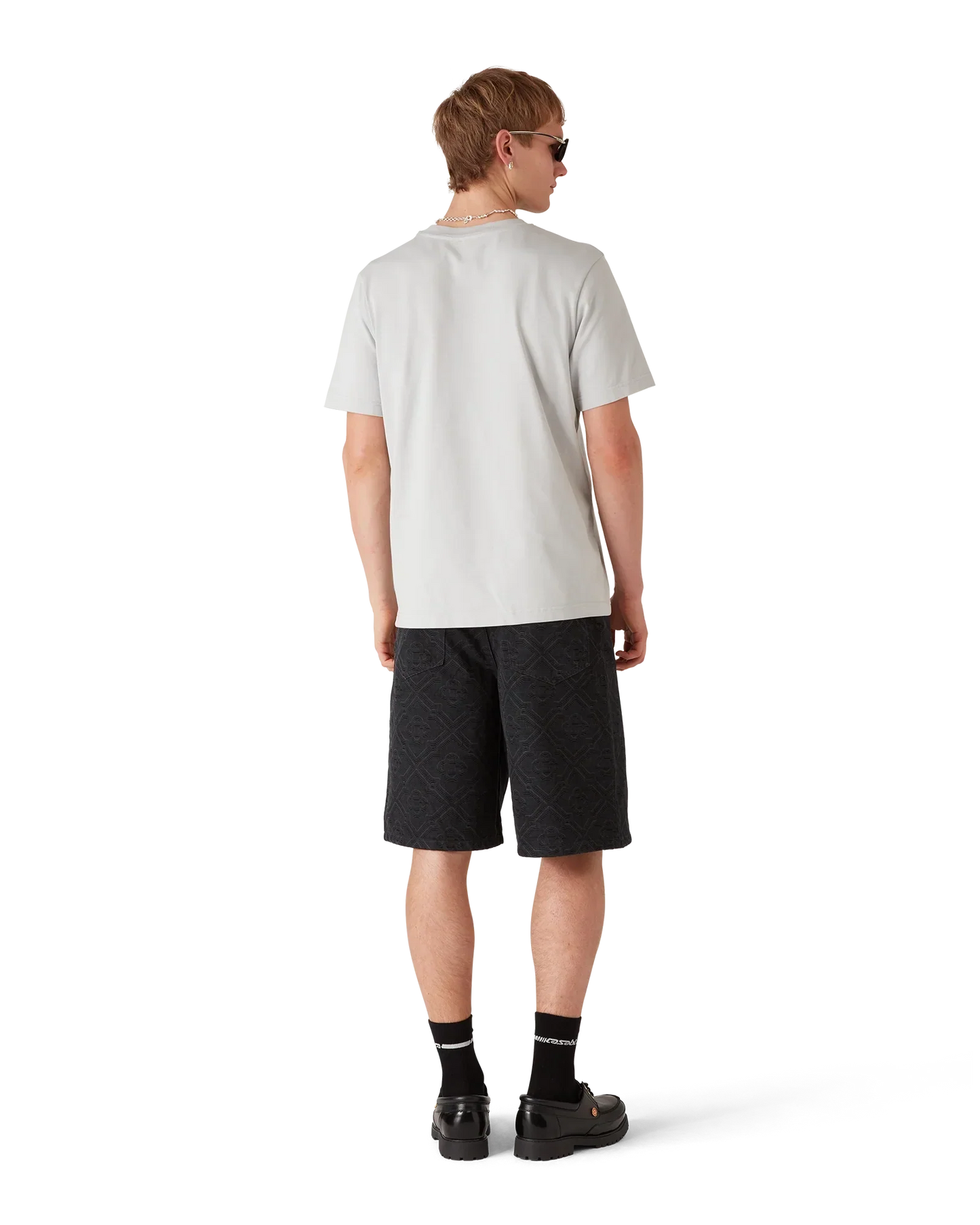 Grey Diamond Logo Short Sleeve T-Shirt | Casablanca Paris | Image 3