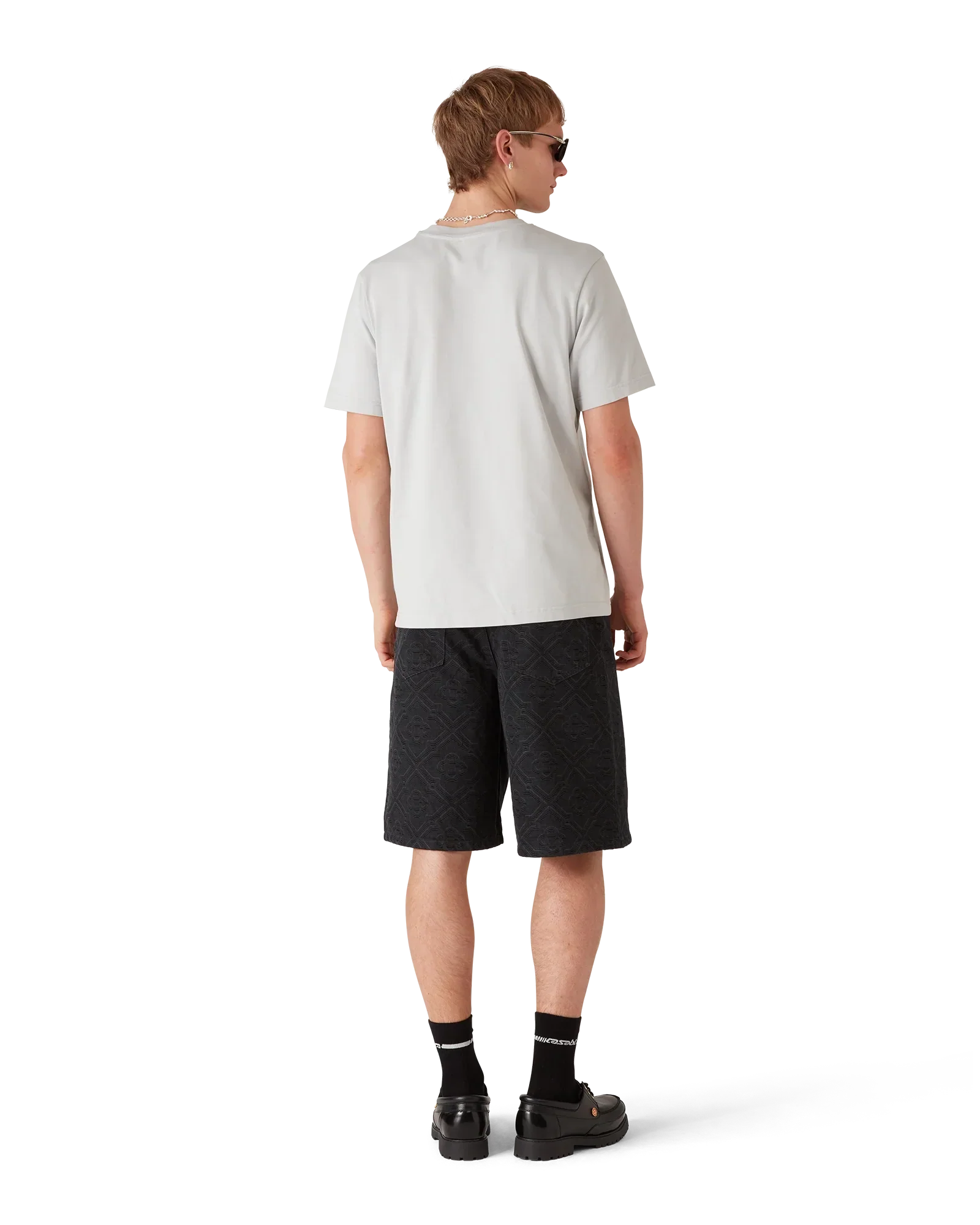 Grey Diamond Logo Short Sleeve T-Shirt | Casablanca Paris | Image 3