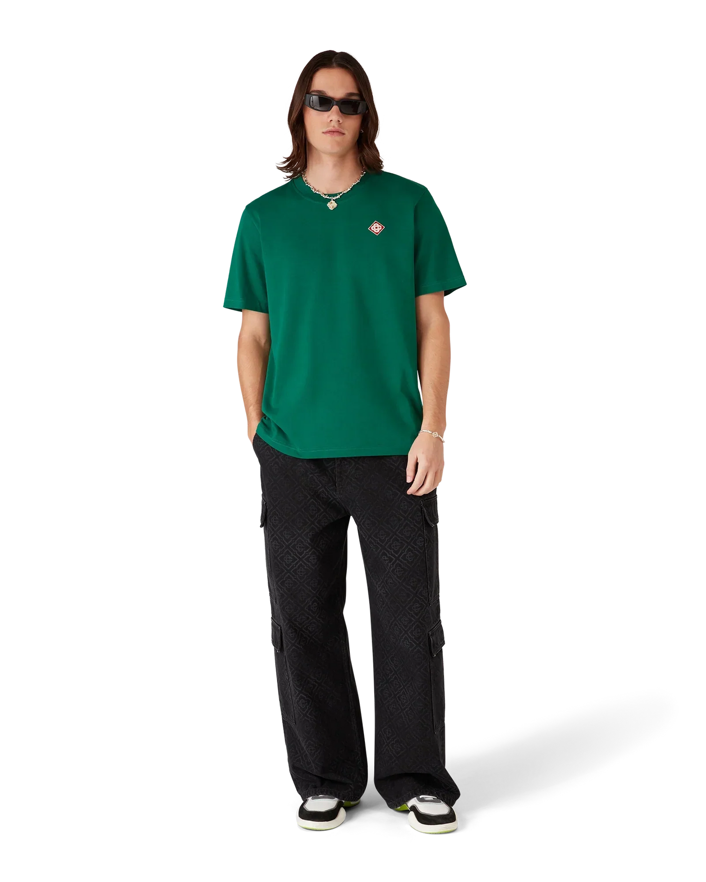 Evergreen Diamond Logo Short Sleeve T-Shirt | Casablanca Paris | Image 2