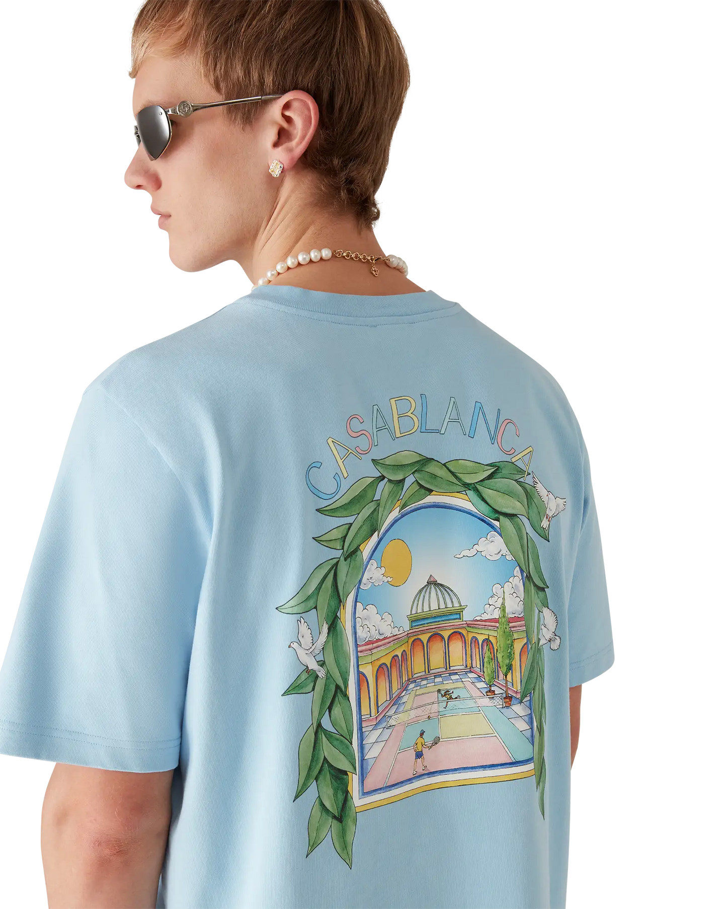 L'Arche De Tennis Short Sleeve T-Shirt | Casablanca Paris | Image 5