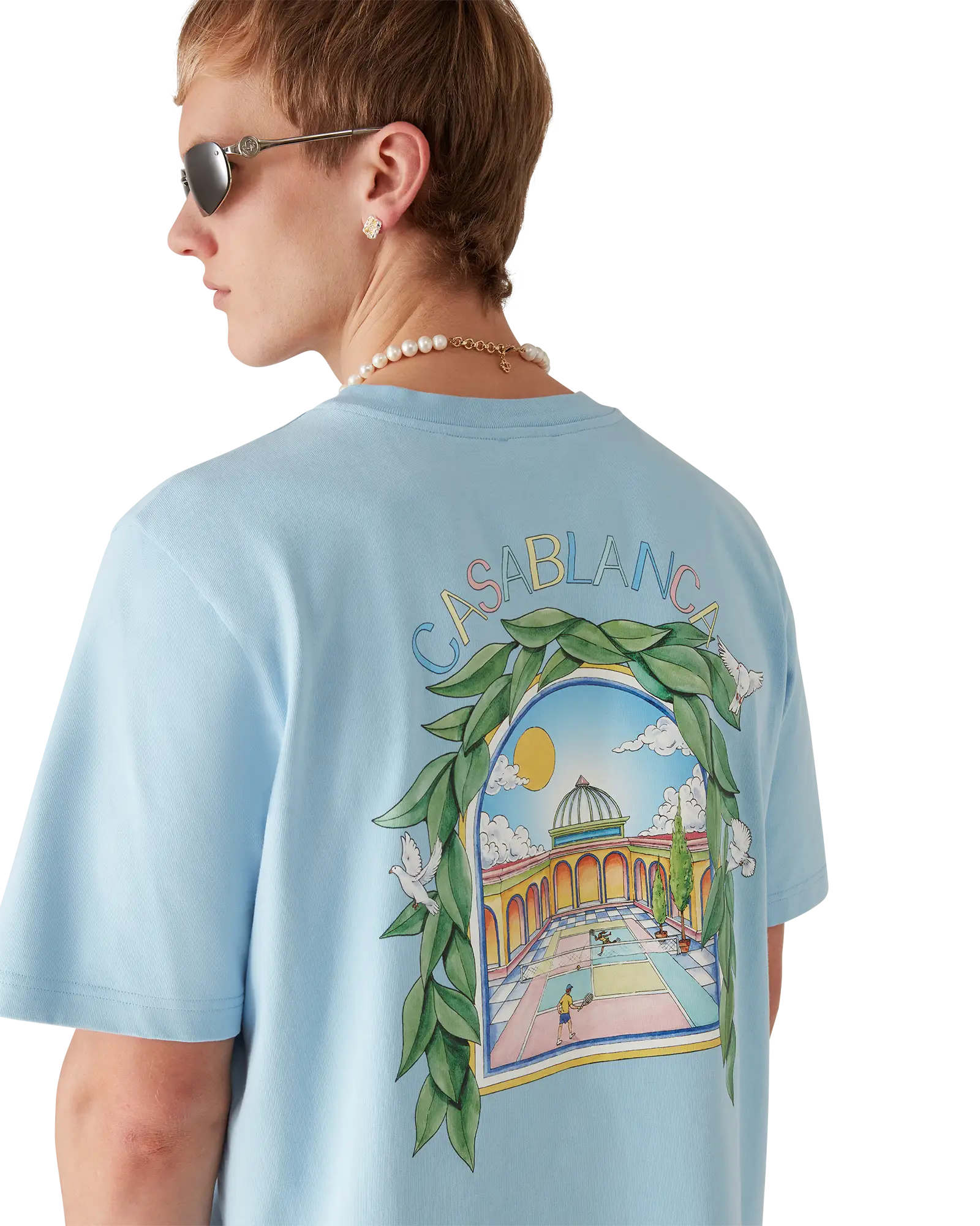 L'Arche De Tennis Short Sleeve T-Shirt | Casablanca Paris | Image 5