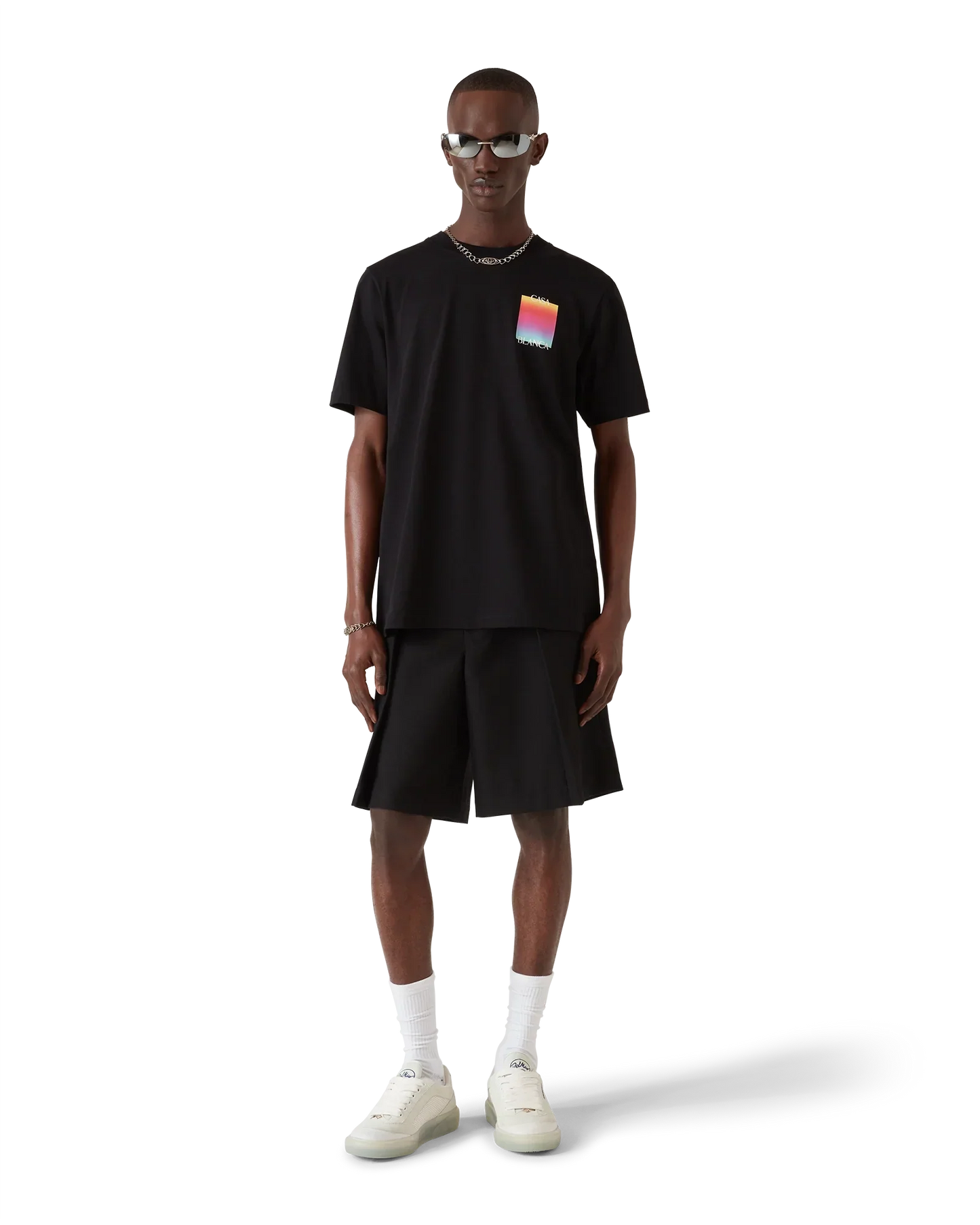 Gradient Square Logo Short Sleeve T-Shirt | Casablanca Paris | Image 2