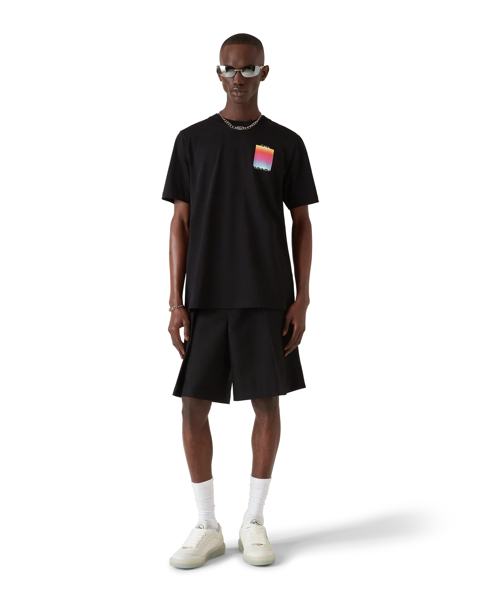 Gradient Square Logo Short Sleeve T-Shirt | Casablanca Paris | Image 2