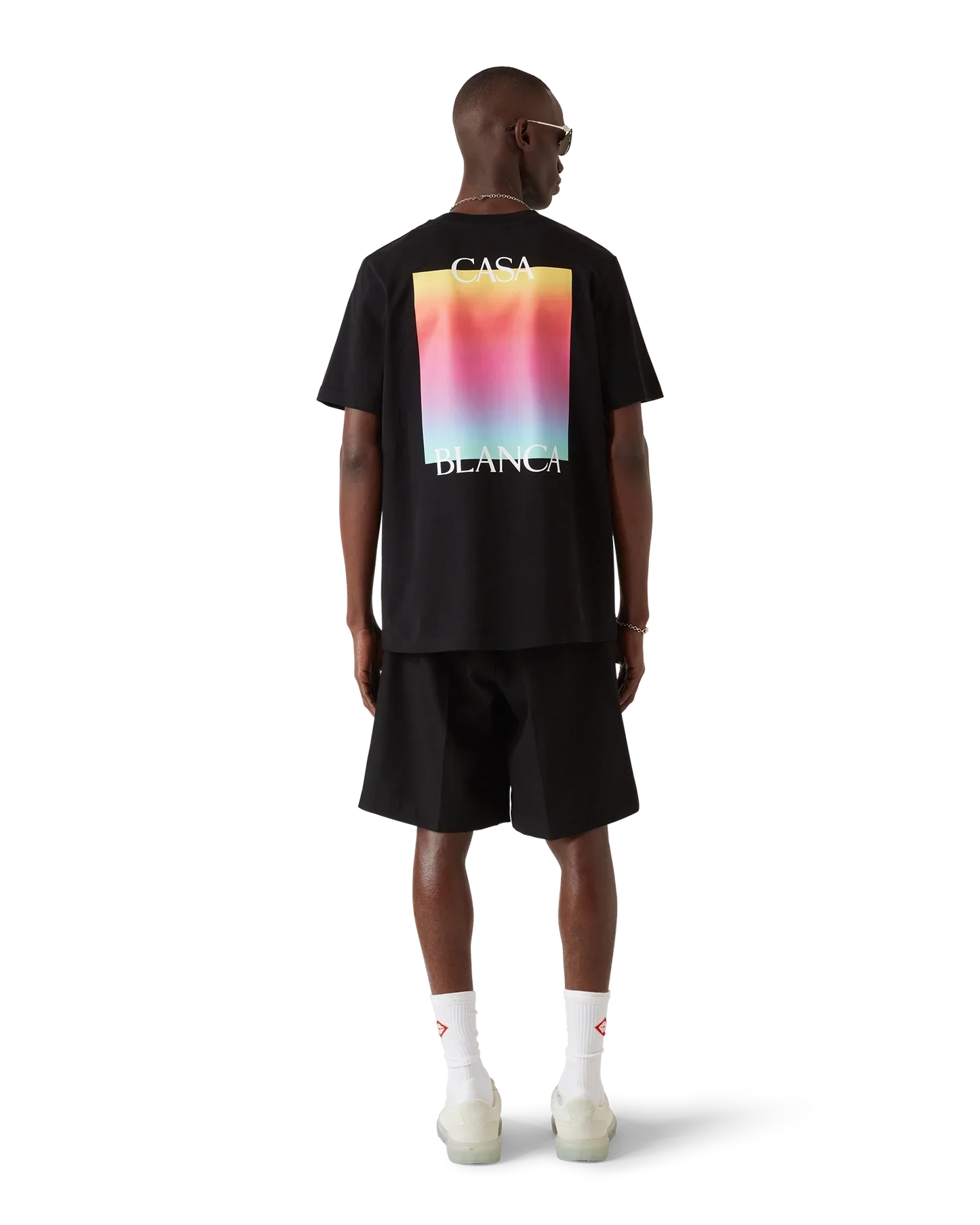Gradient Square Logo Short Sleeve T-Shirt | Casablanca Paris | Image 3