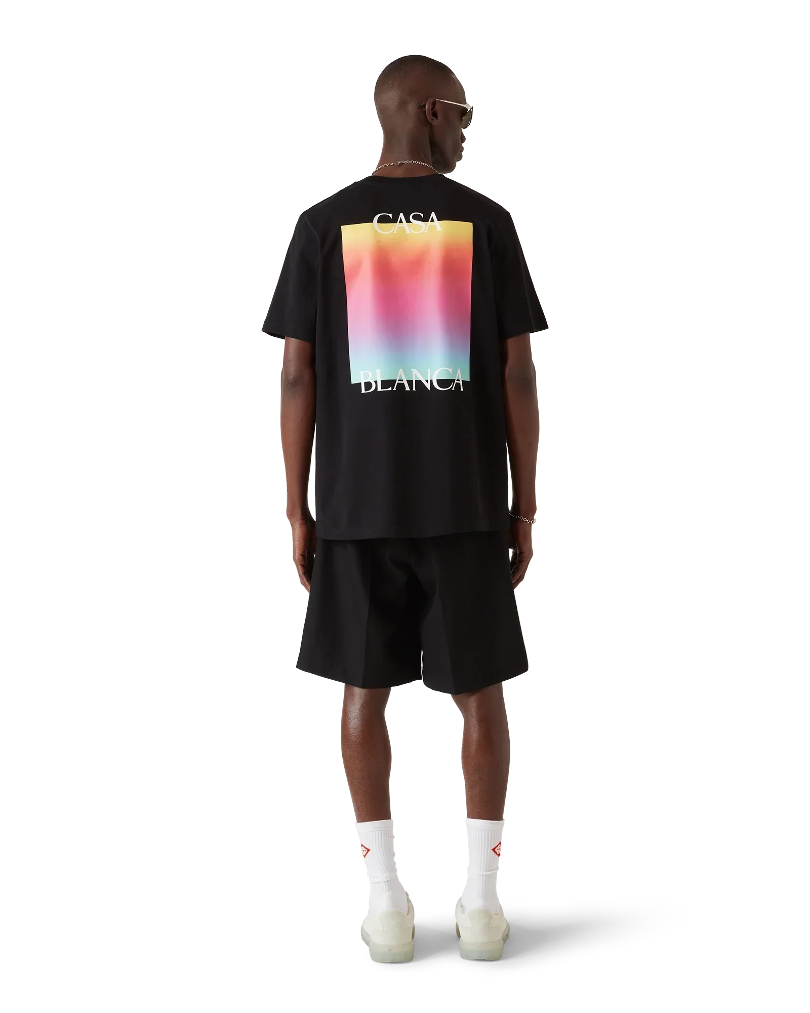 Gradient Square Logo Short Sleeve T-Shirt | Casablanca Paris | Image 3