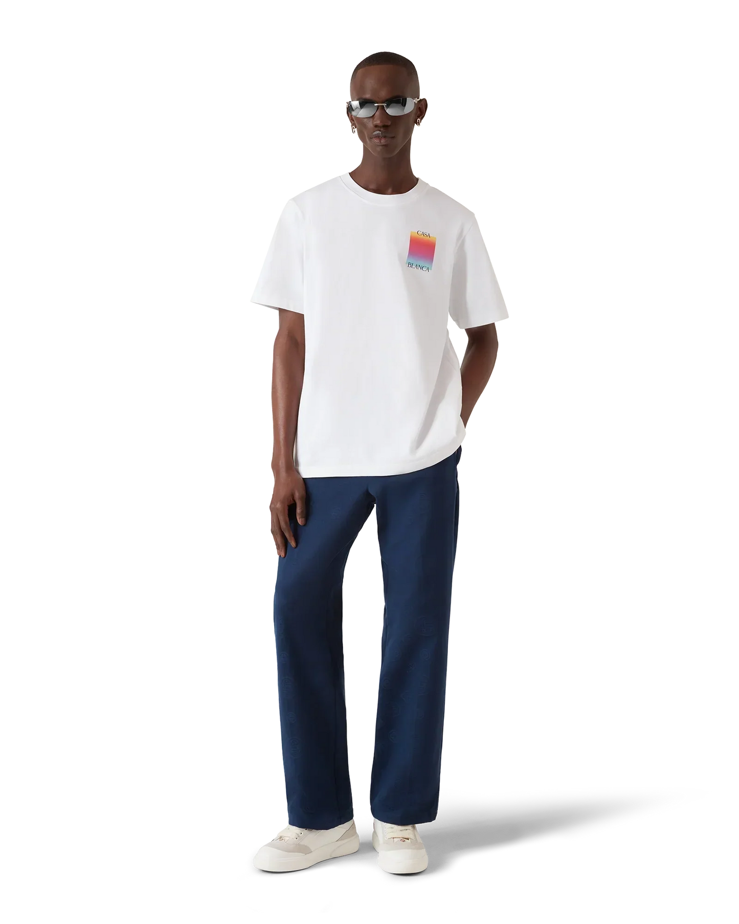 Gradient Square Logo Short Sleeve T-Shirt | Casablanca Paris | Image 2