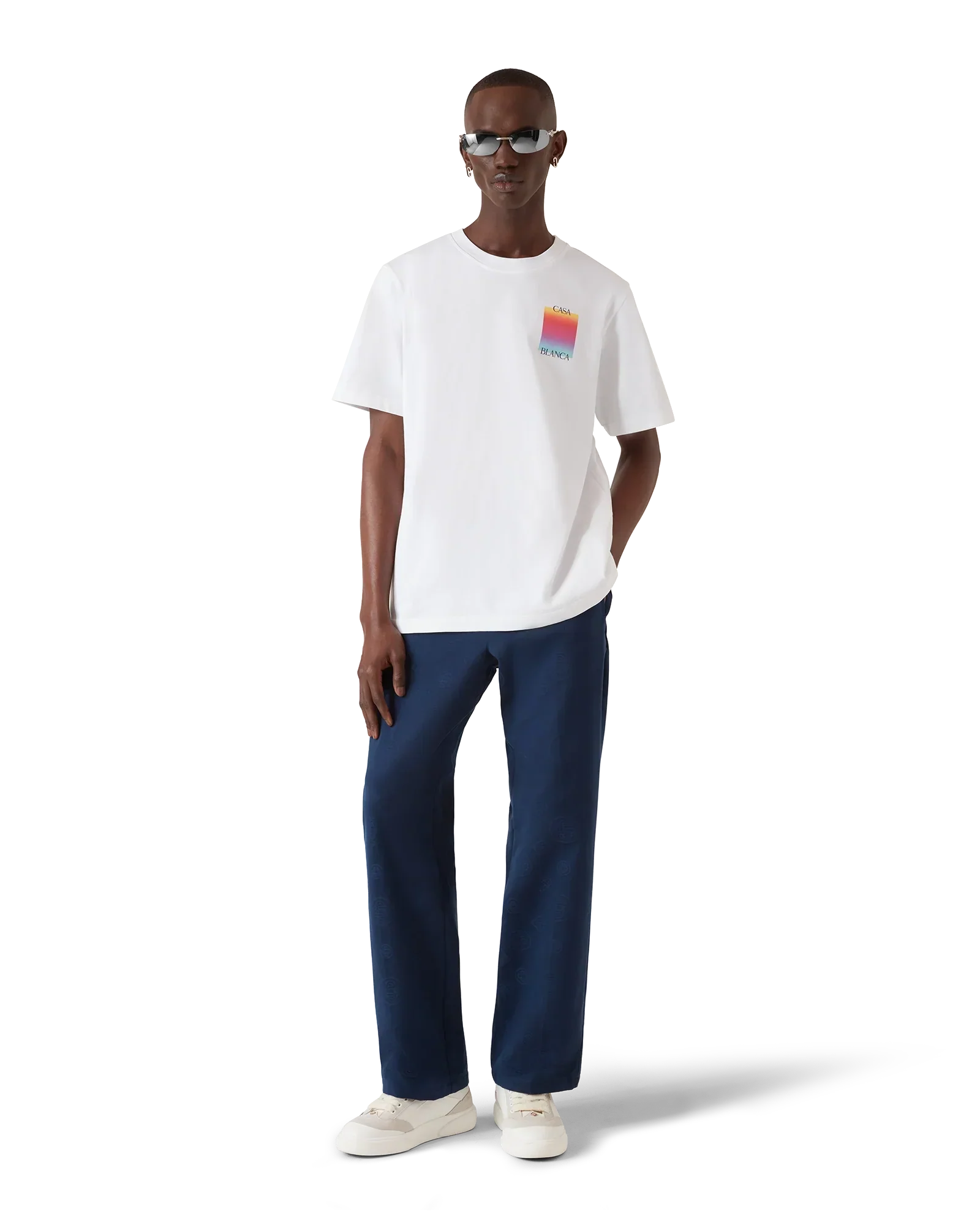 Gradient Square Logo Short Sleeve T-Shirt | Casablanca Paris | Image 2