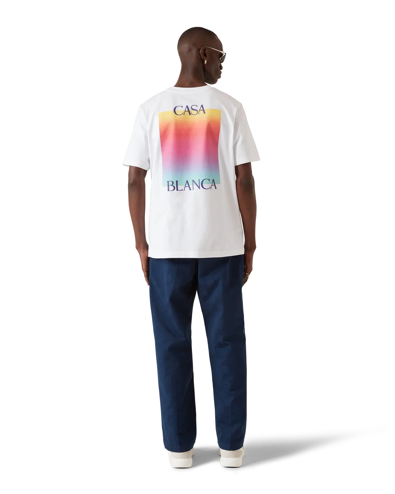 Gradient Square Logo Short Sleeve T-Shirt | Casablanca Paris | Image 3
